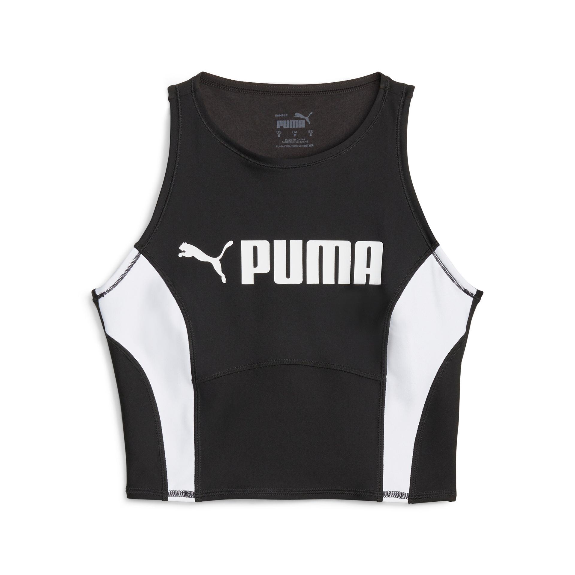 puma fit eversculpt women's training tank top in black, size xxs