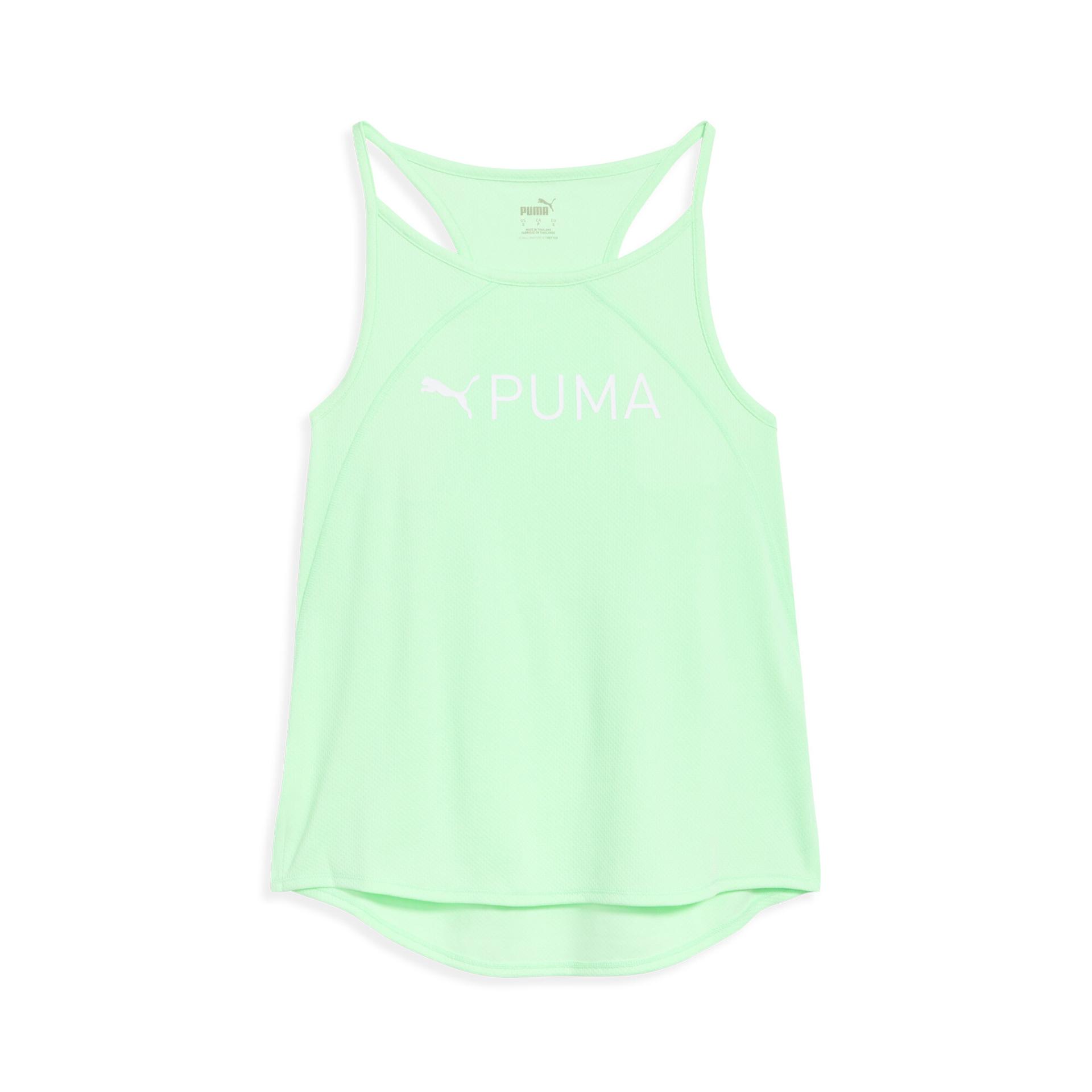 puma fit ultrabreathe women's tank top in green, size s