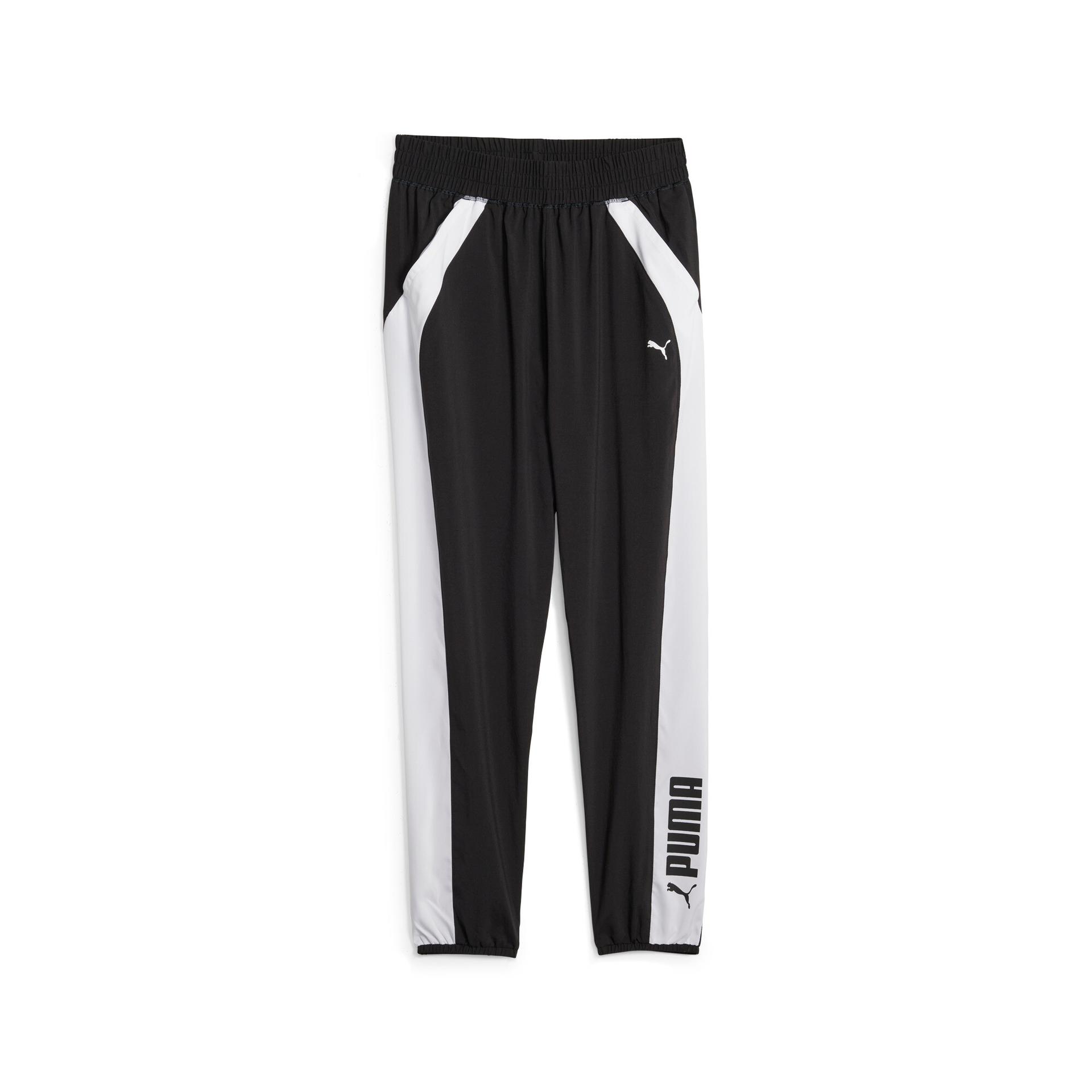 puma fit women's woven training jogger in black, size xl