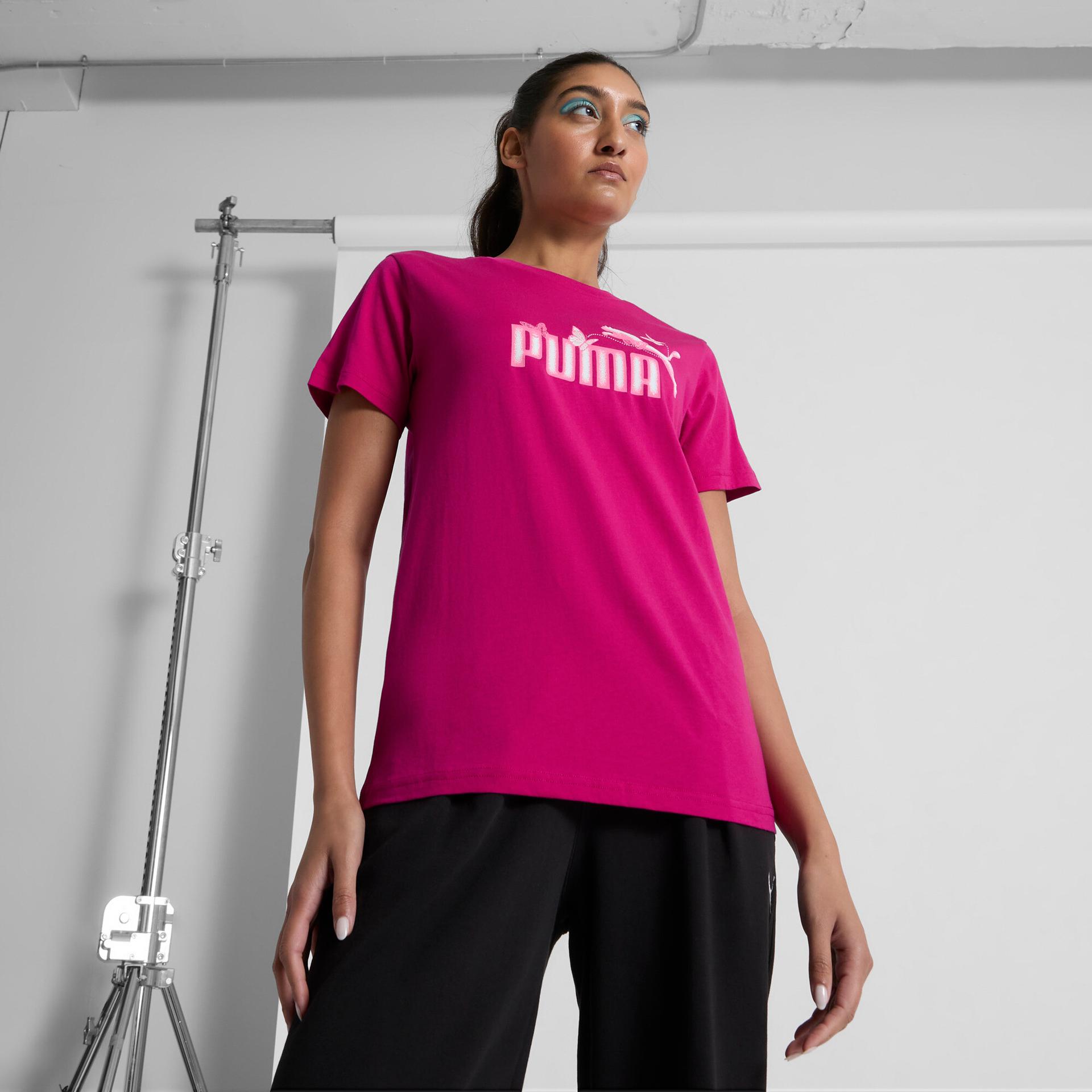 puma flutter women's t-shirt in pink, size m