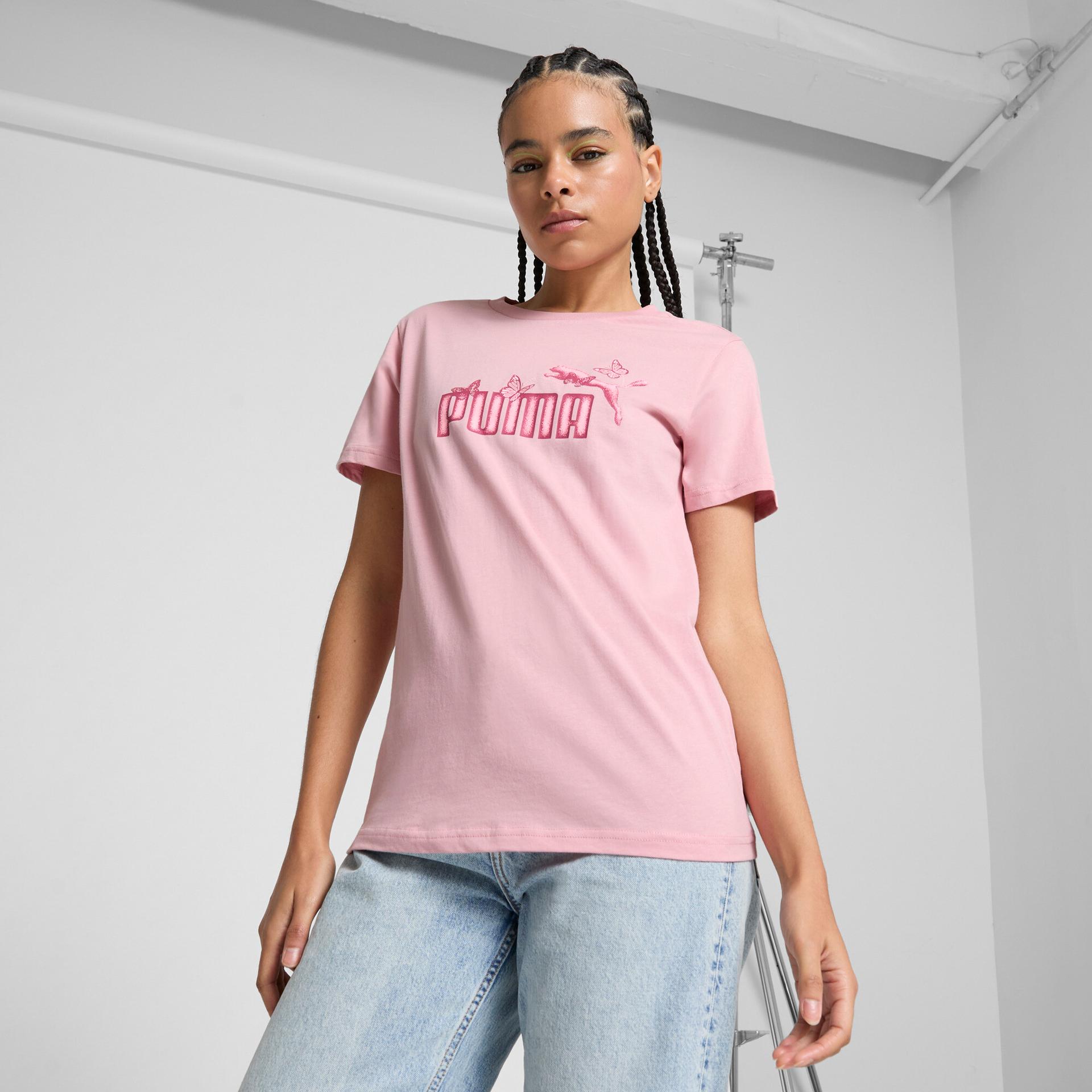 puma flutter women's t-shirt in pink, size xs