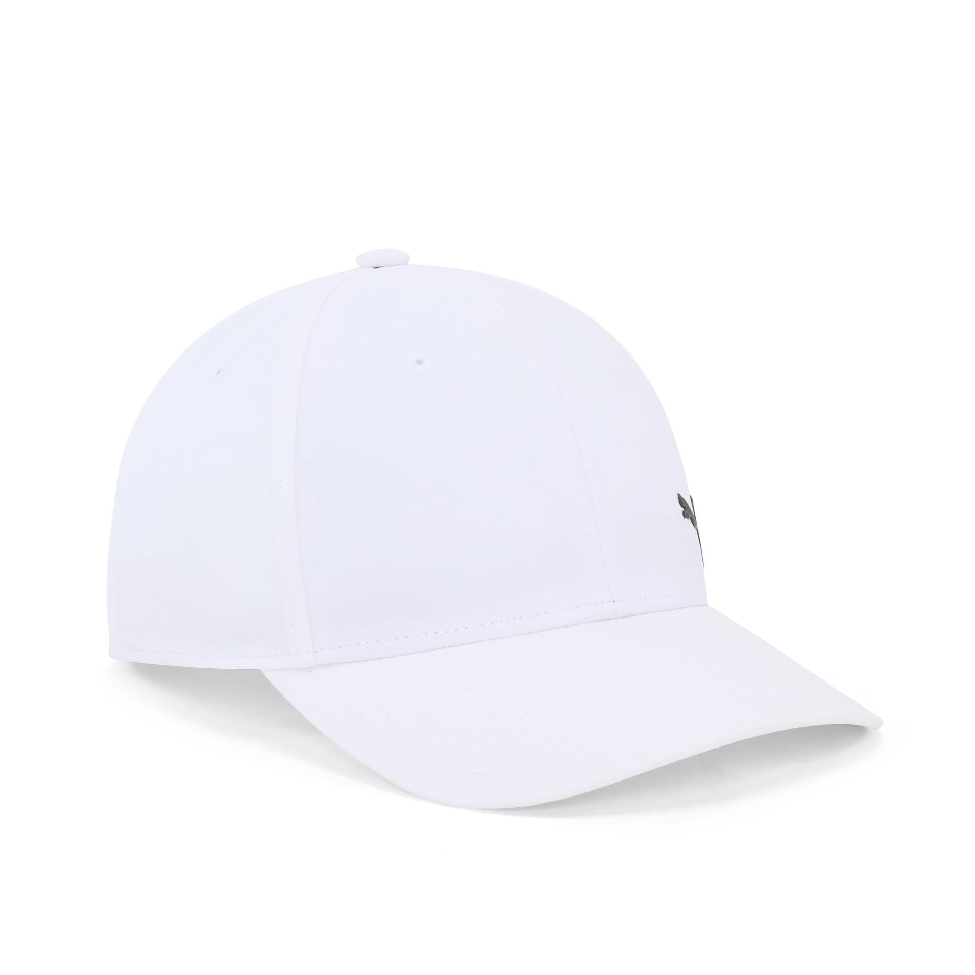 puma force 3.0 stretch fit cap in white, size s/m