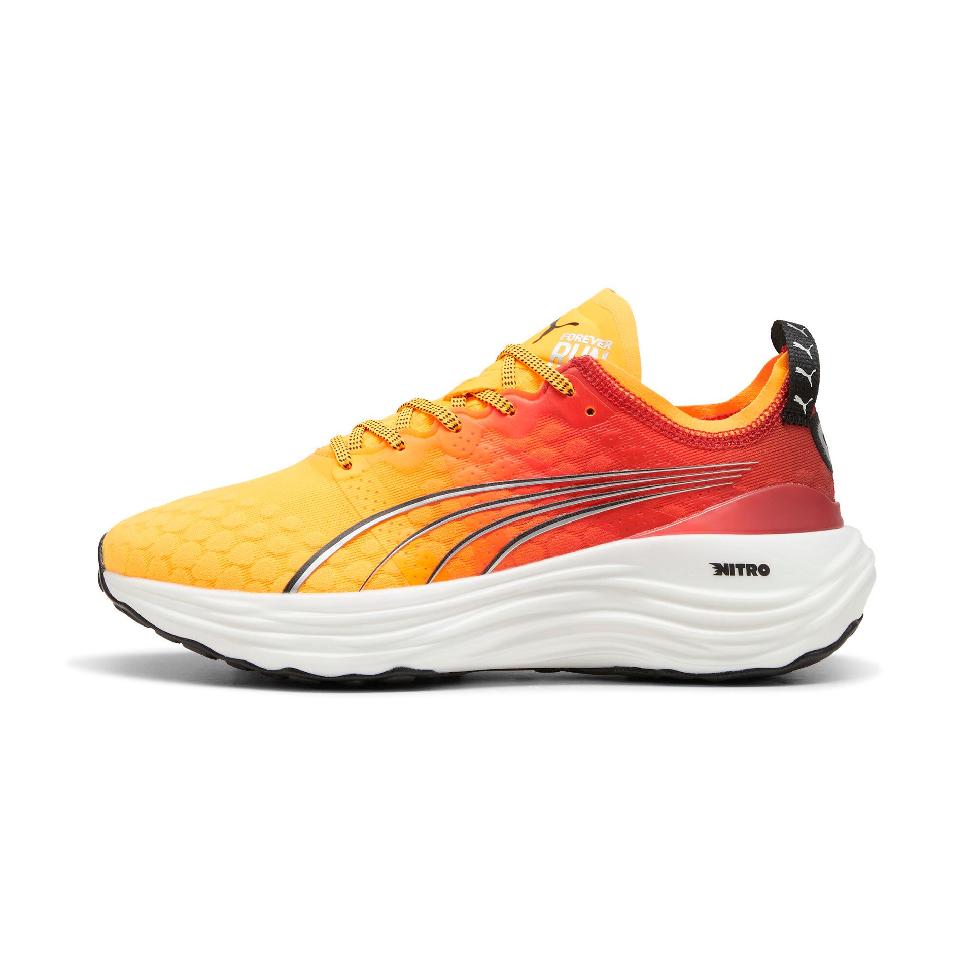 puma foreverrun nitroâ¢ fade women's running shoes in orange, size 9.5