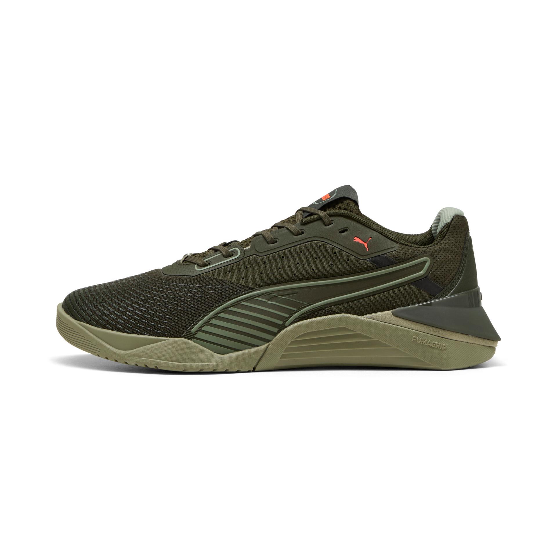 puma fuse 4.0 training shoes in green, size 10