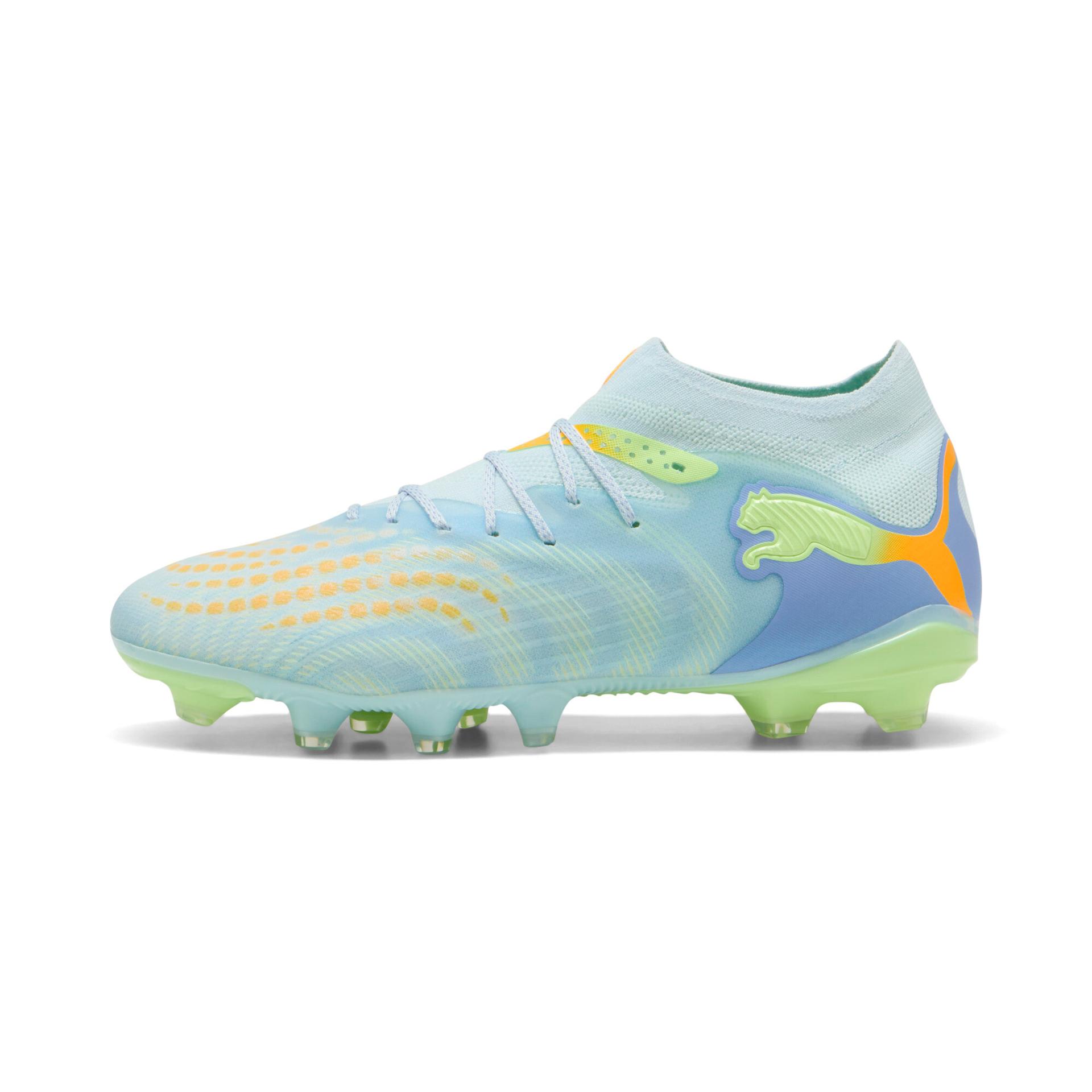 puma future 9 pro light up women's firm/artificial ground soccer cleats shoes in yellow, size 7.5