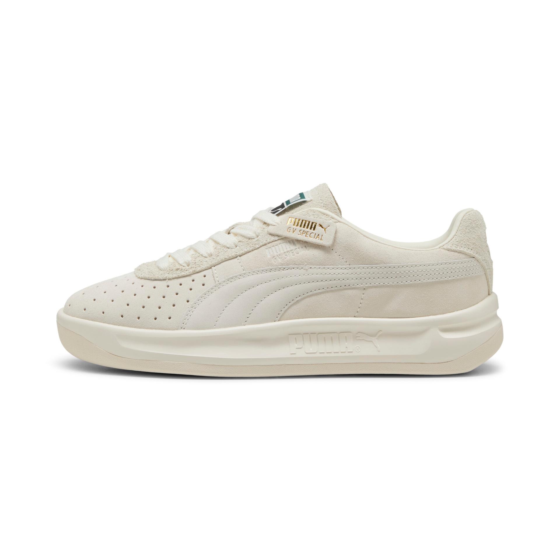 puma gv special suede sneakers in white, size 10