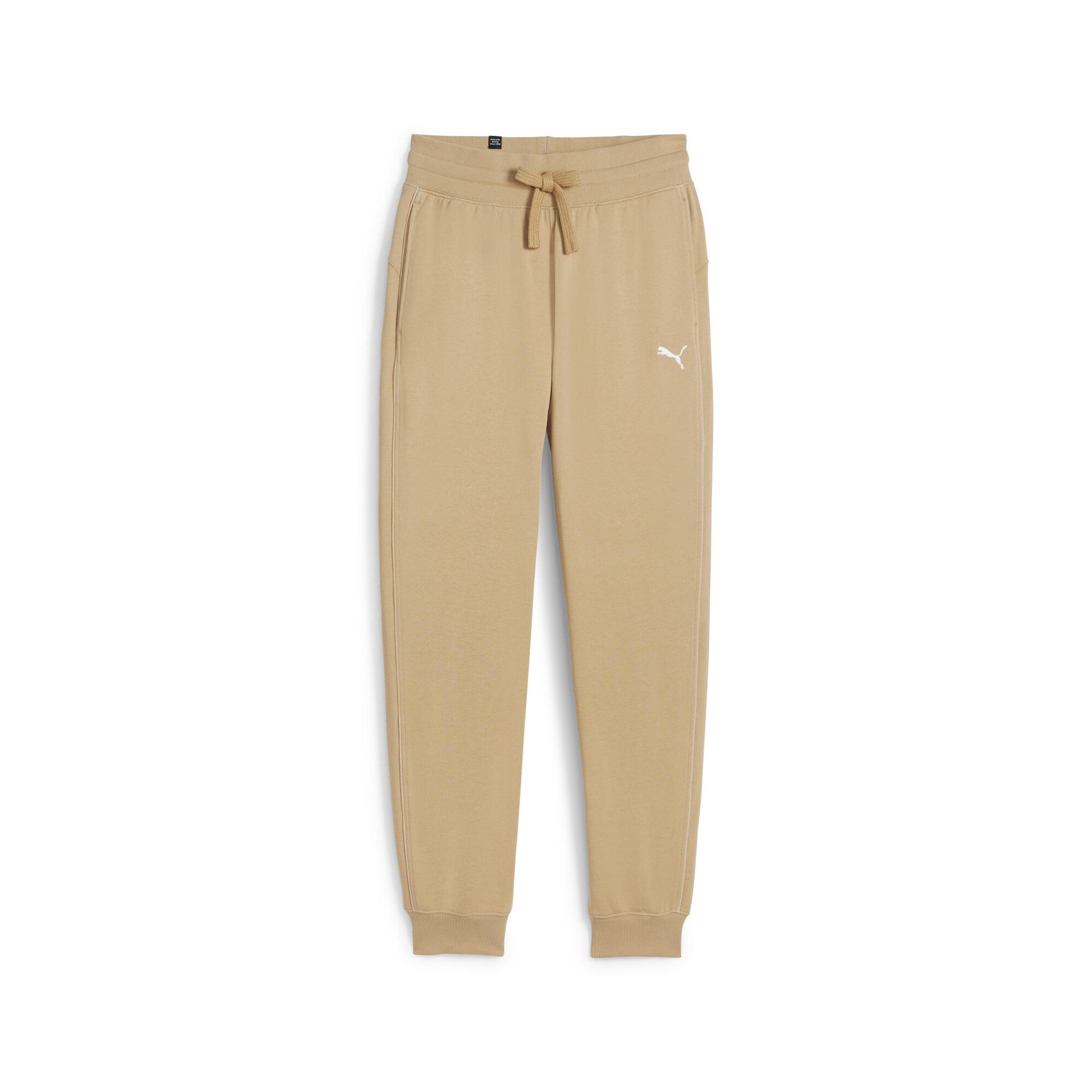puma her women's high-waisted pants in beige, size l