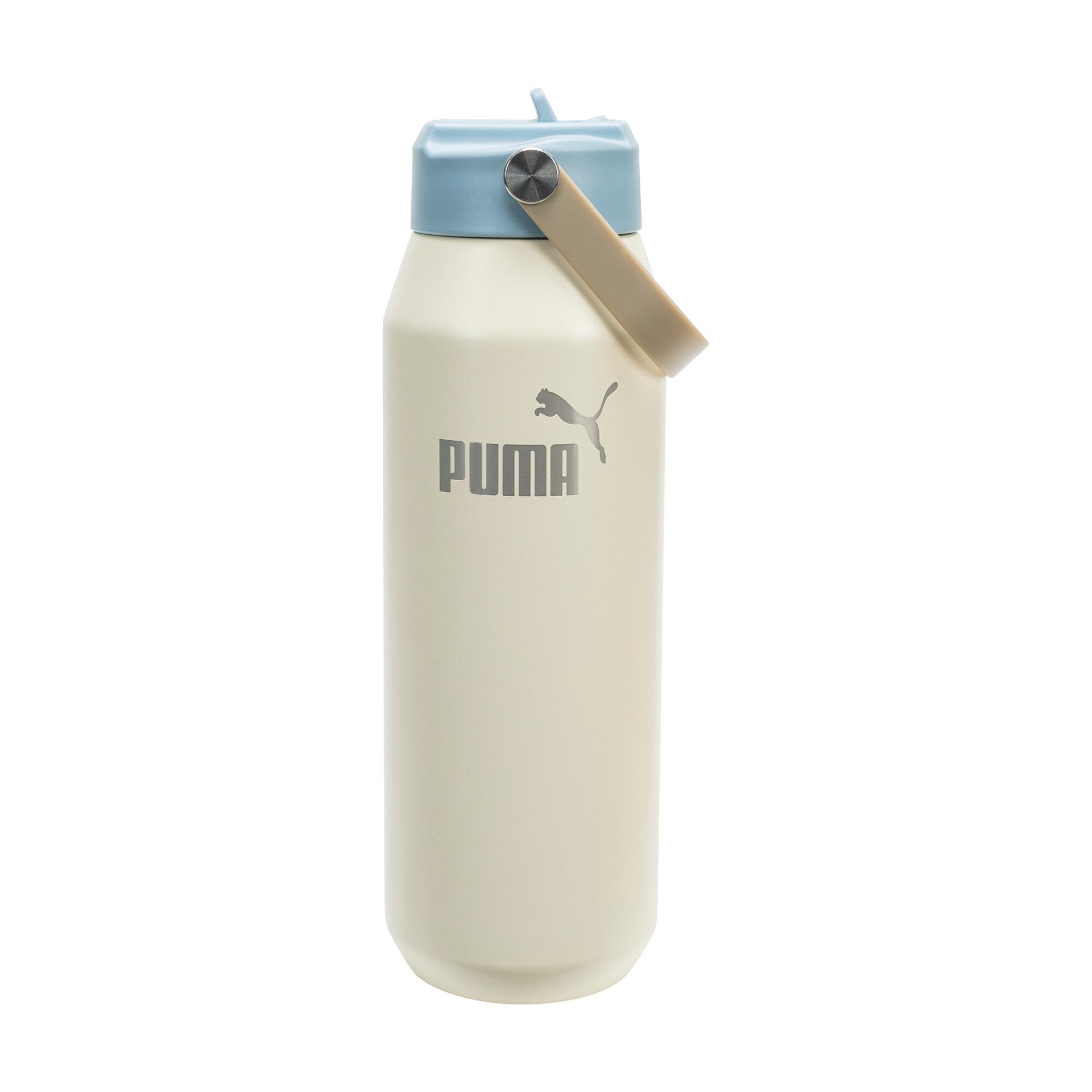 puma honor flip top 32 ounce water bottle in beige
