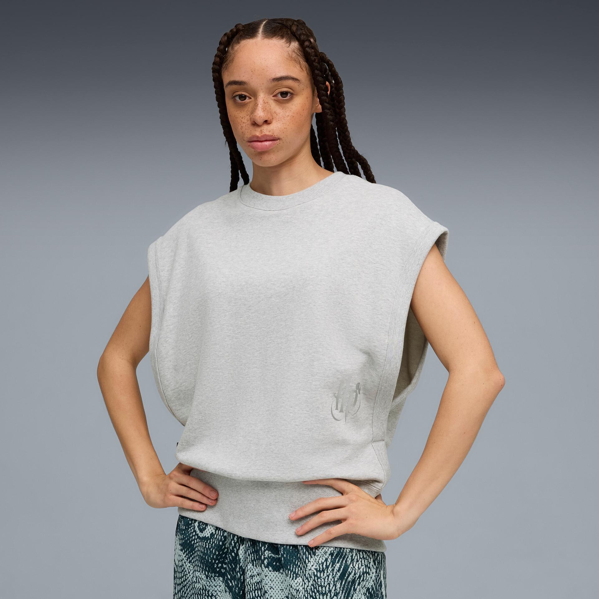 puma hoops x harry potterâ¢ women's basketball top in grey, size s