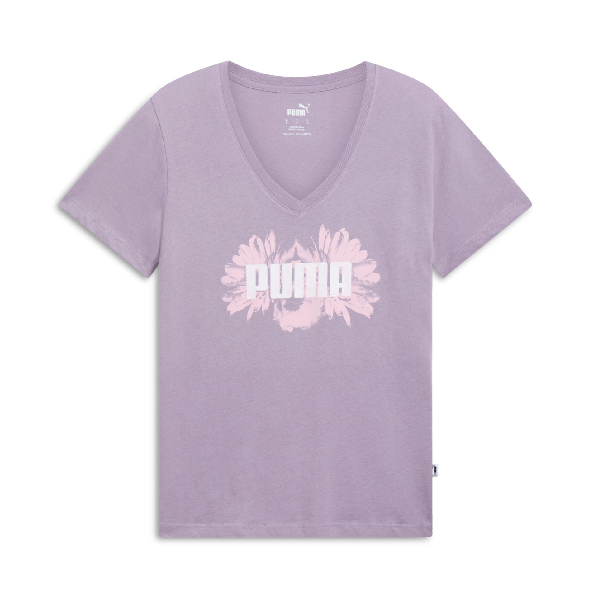 puma in full bloom women's t-shirt in purple, size s