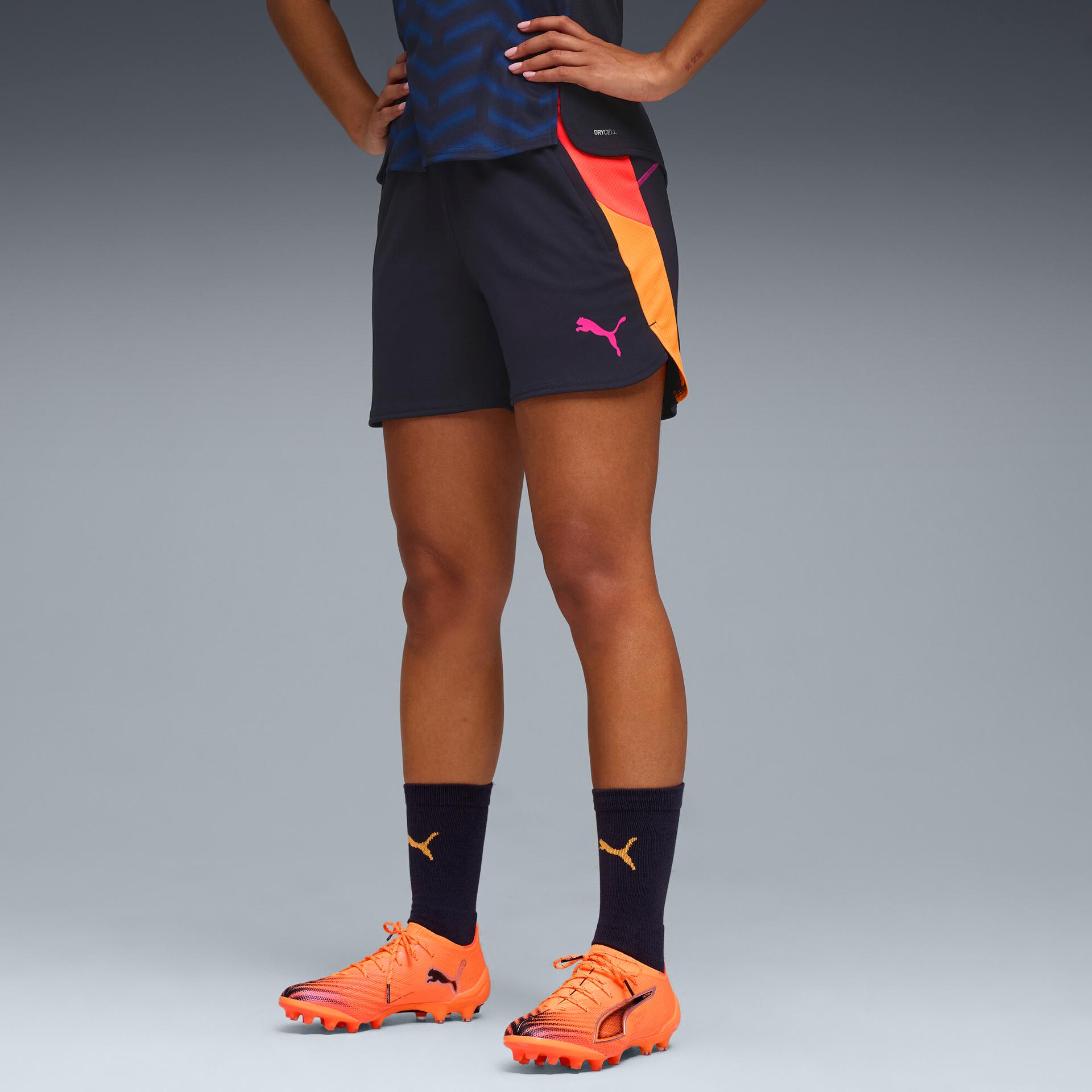 puma individualblaze women's soccer shorts in blue, size s