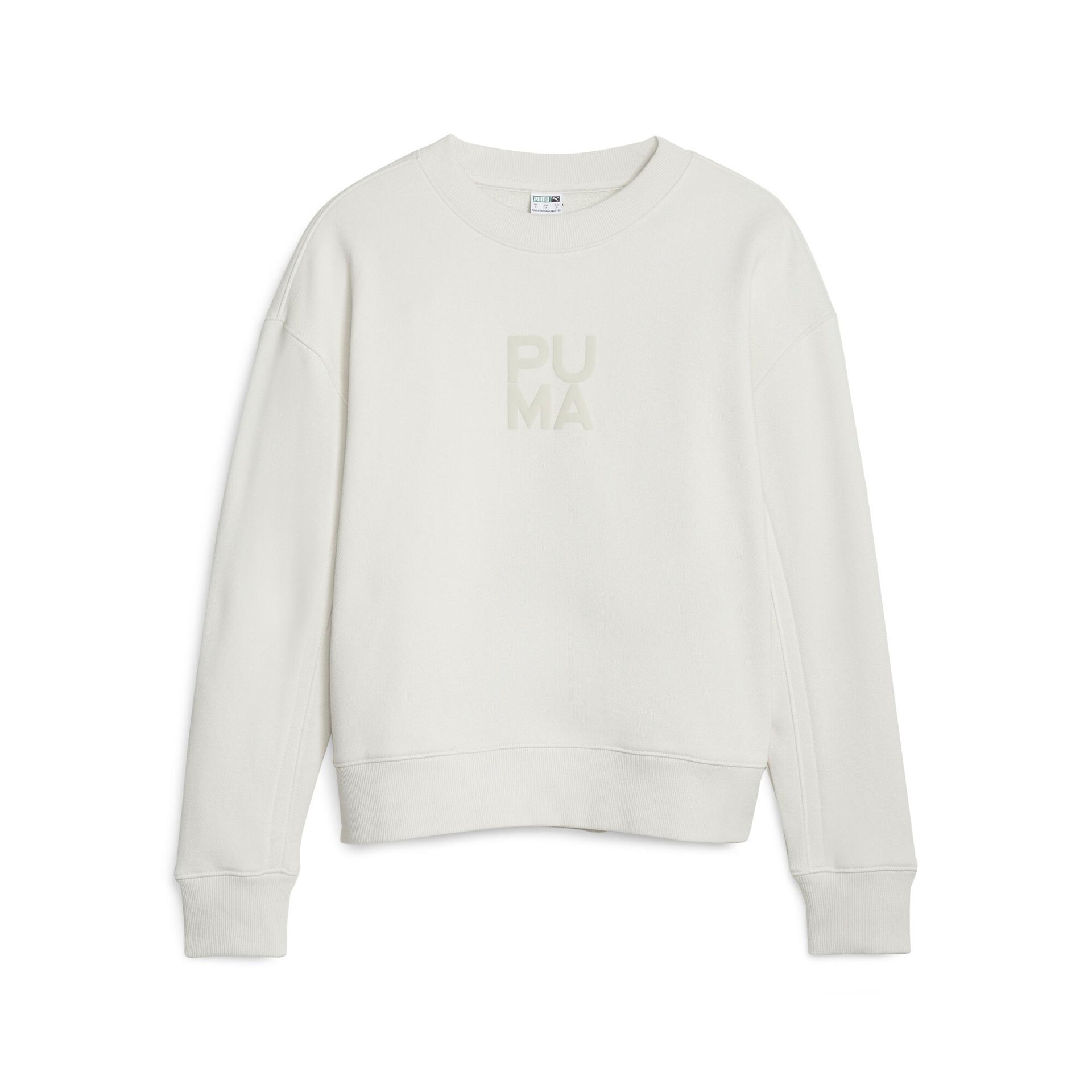 puma infuse women's sweatshirt in grey, size xs