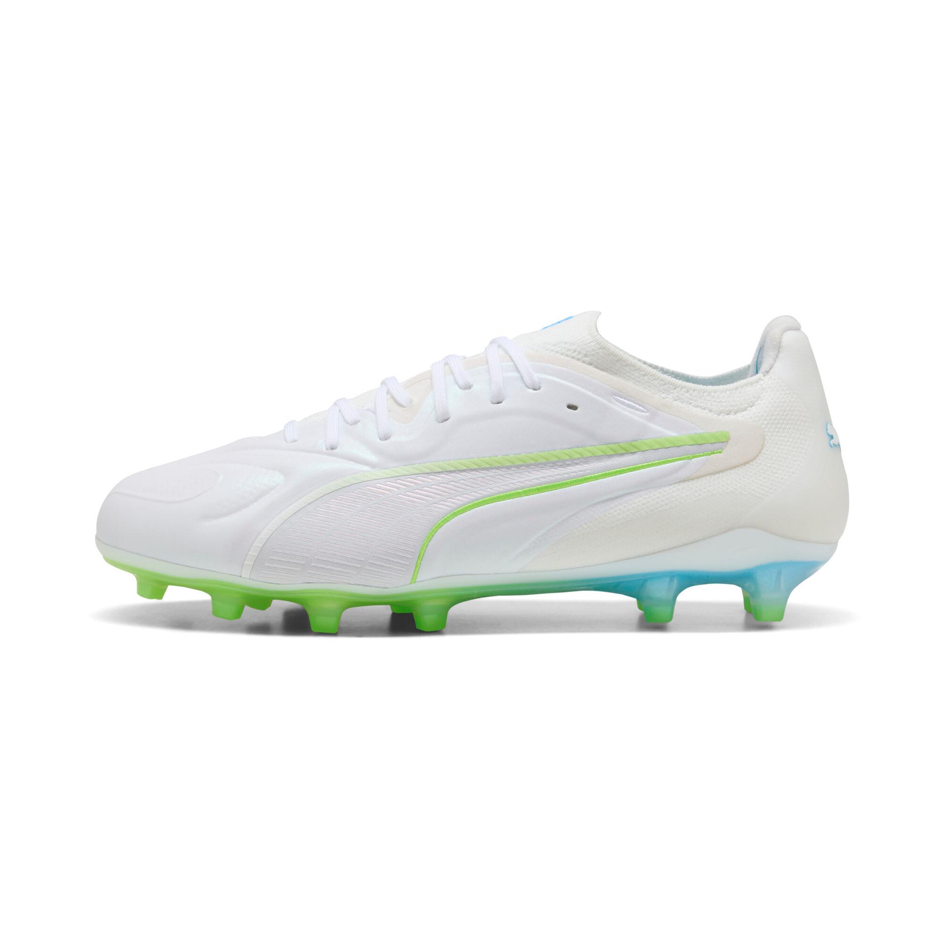 puma king 20 ultimate white firm/artificial ground soccer cleats shoes, size 5