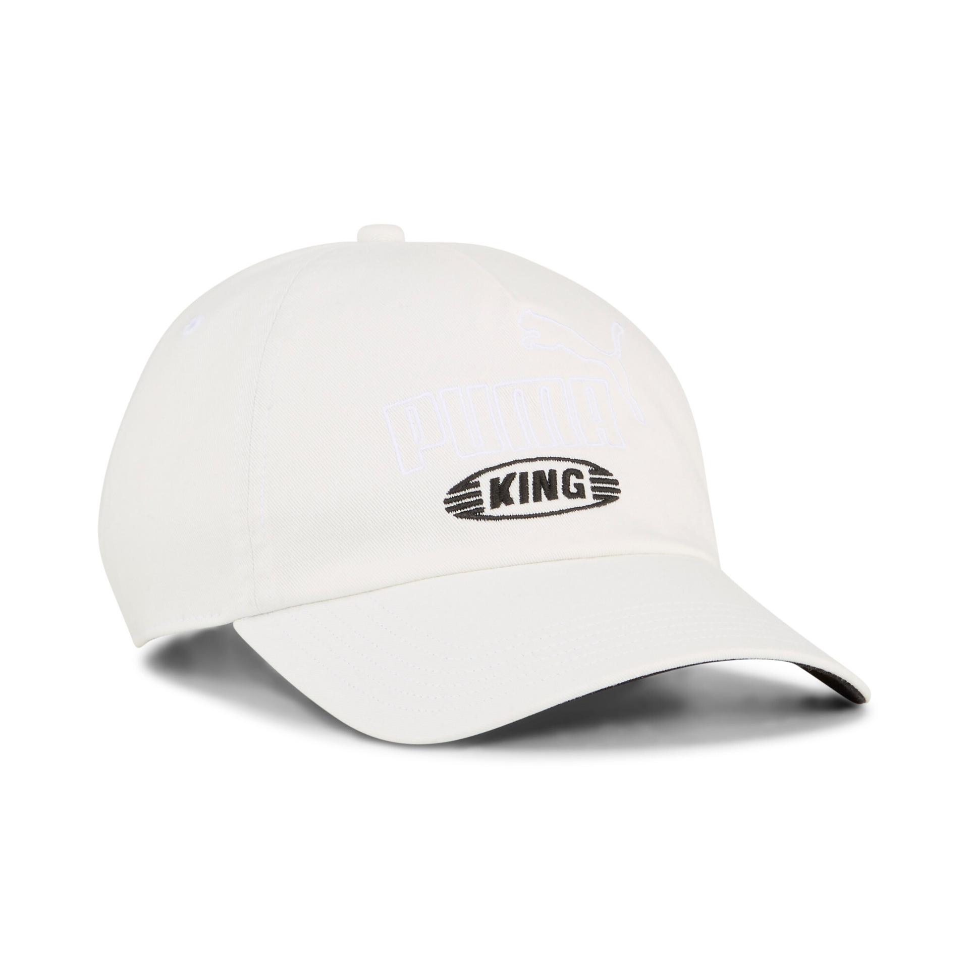 puma king adjustable hat in white