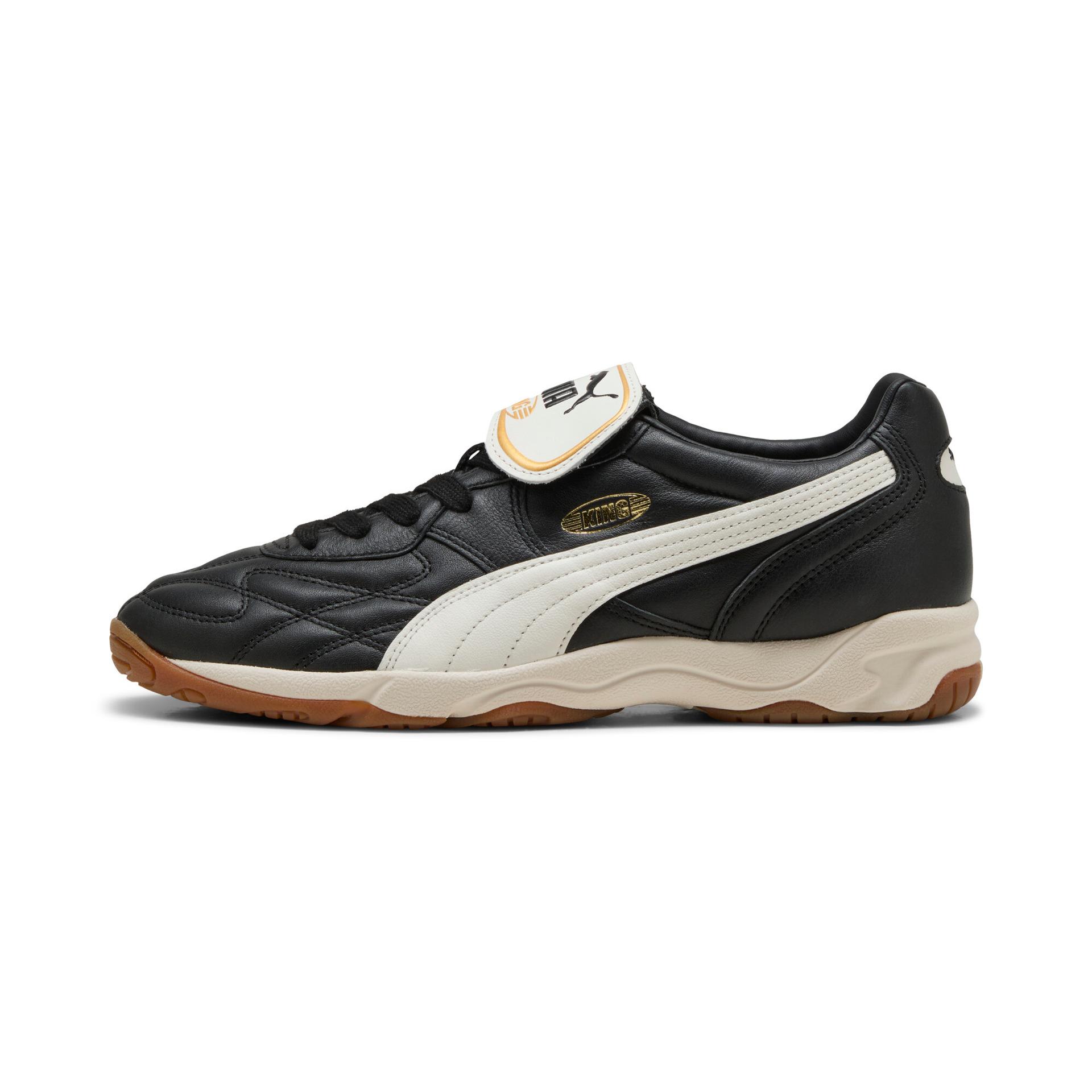 puma king indoor sneakers in black, size 6
