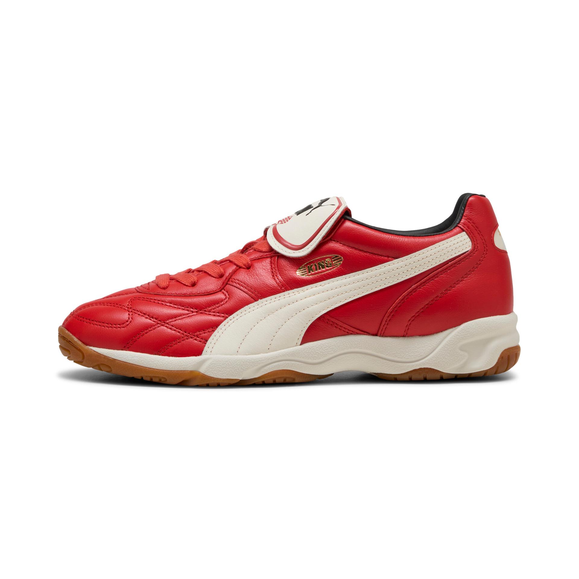 puma king indoor sneakers in red, size 6.5