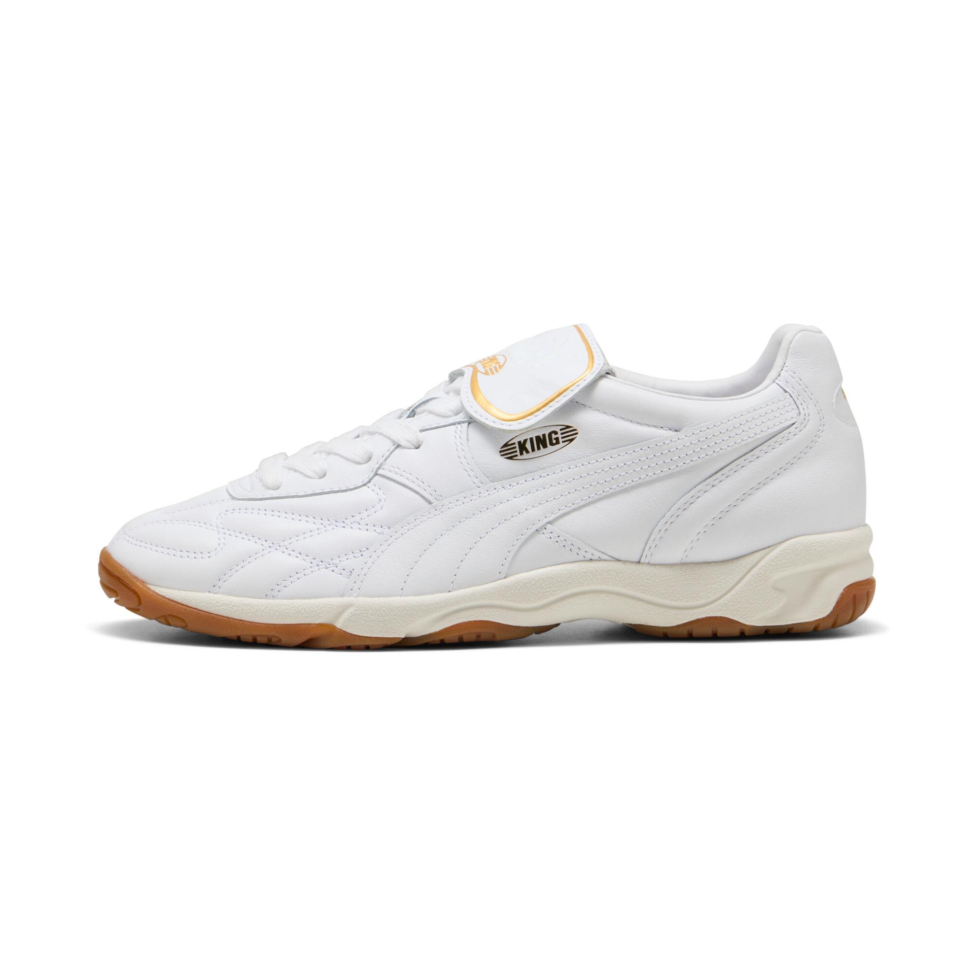 puma king indoor sneakers in white, size 6.5