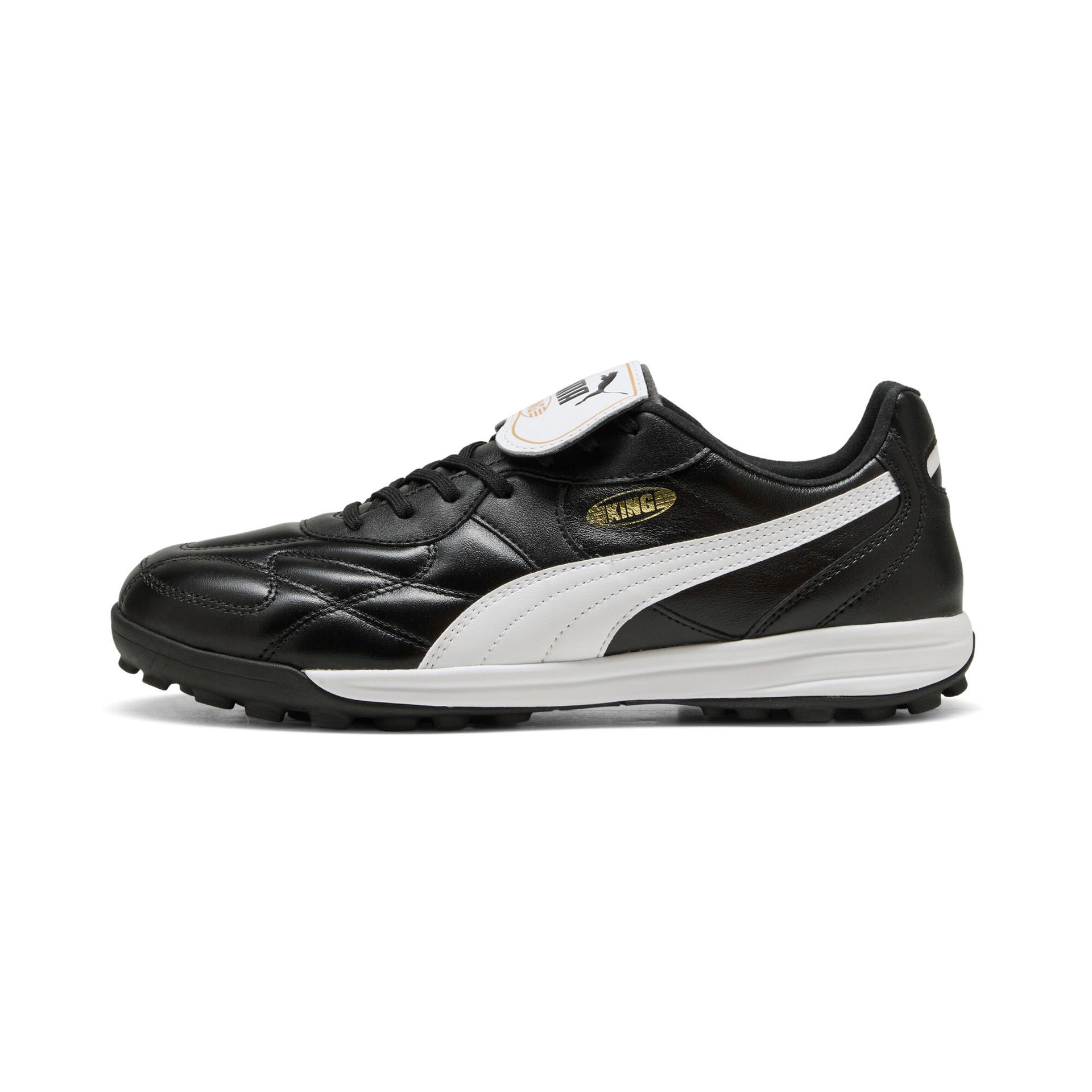 puma king top turf soccer cleats shoes in black, size 7.5