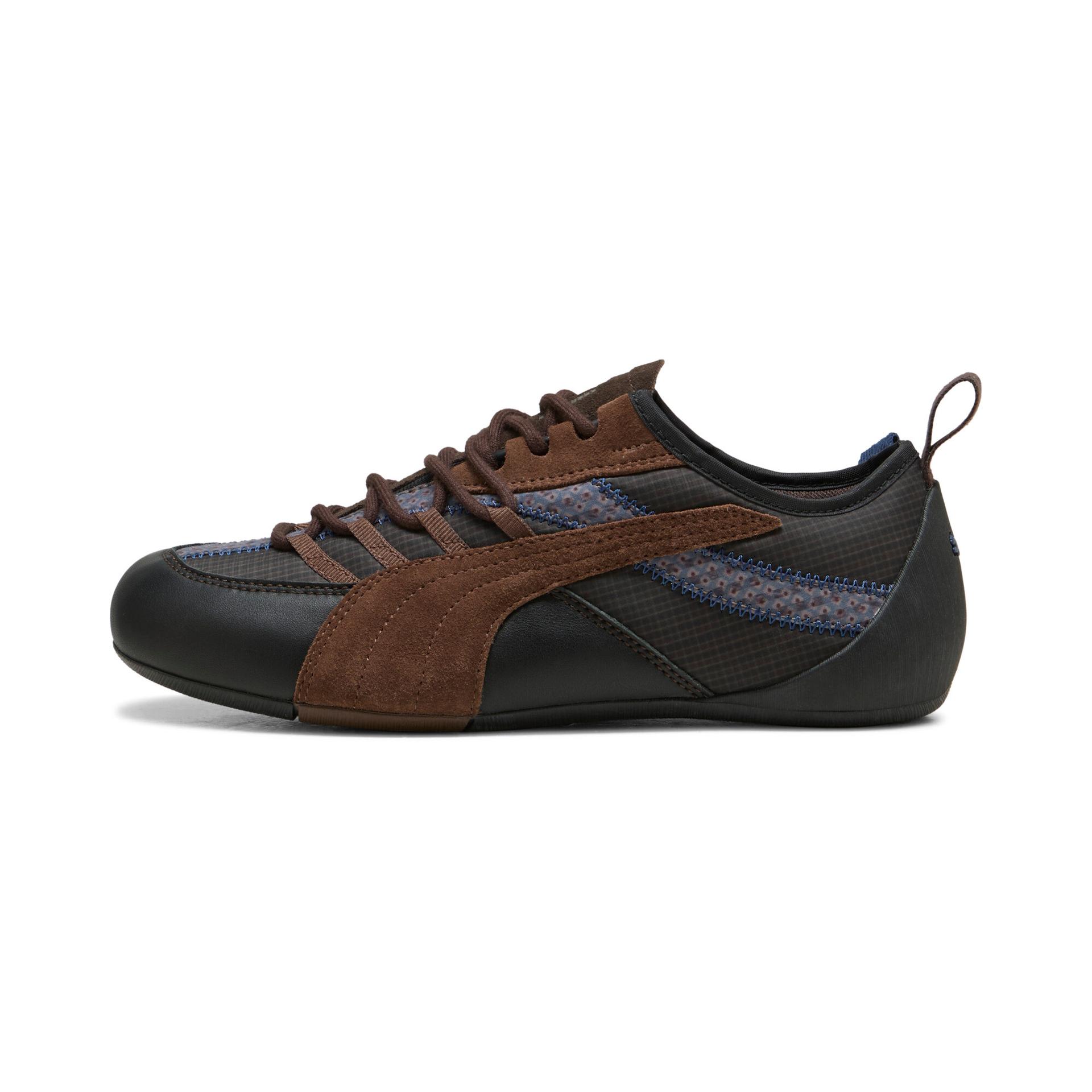 puma klim patch sneakers in black, size 14