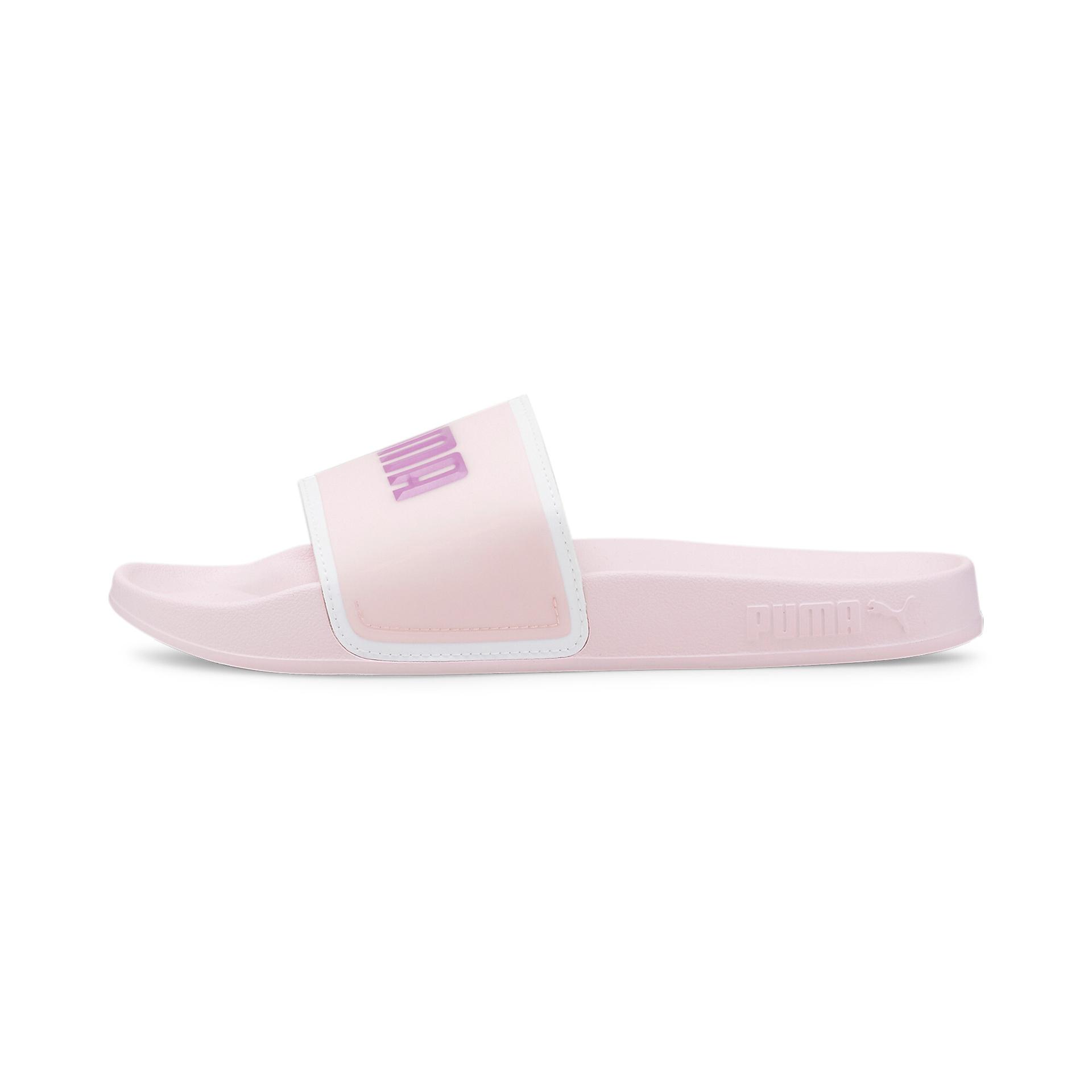 puma leadcat 2.0 crystal glam women's sandals in pink, size 7