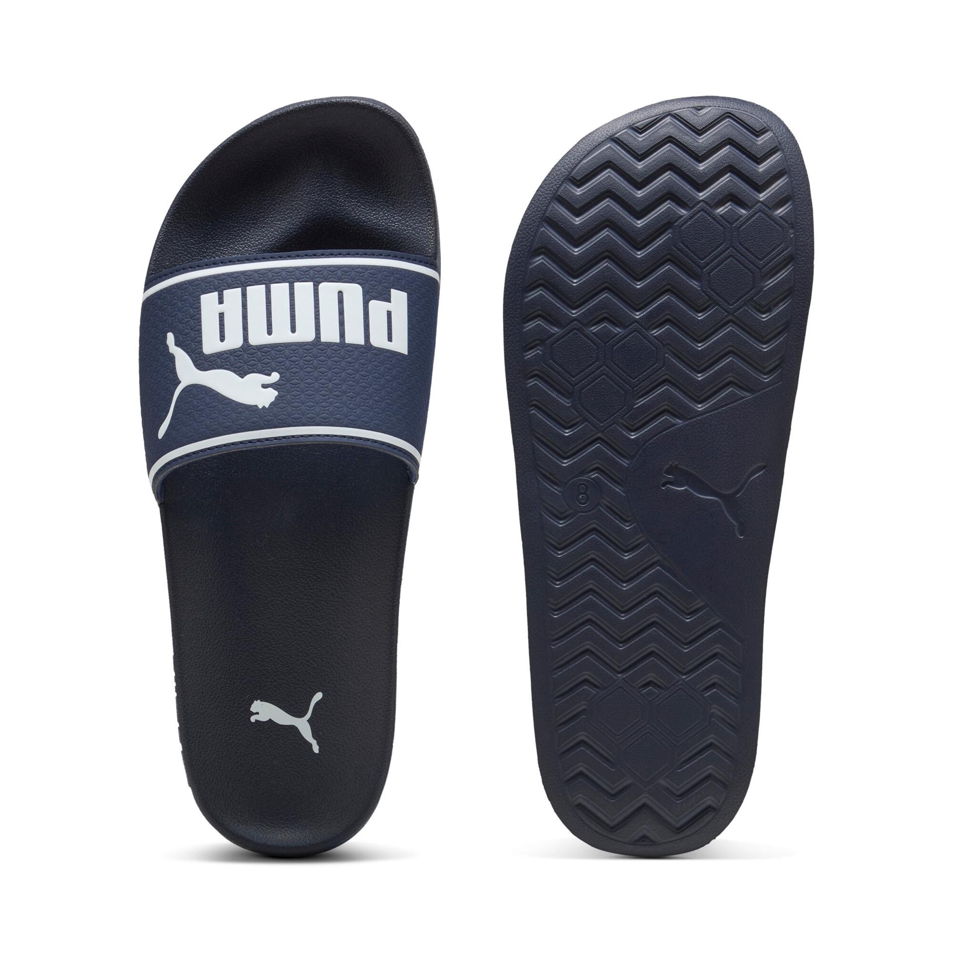 puma leadcat 2.0 slides in blue, size 9