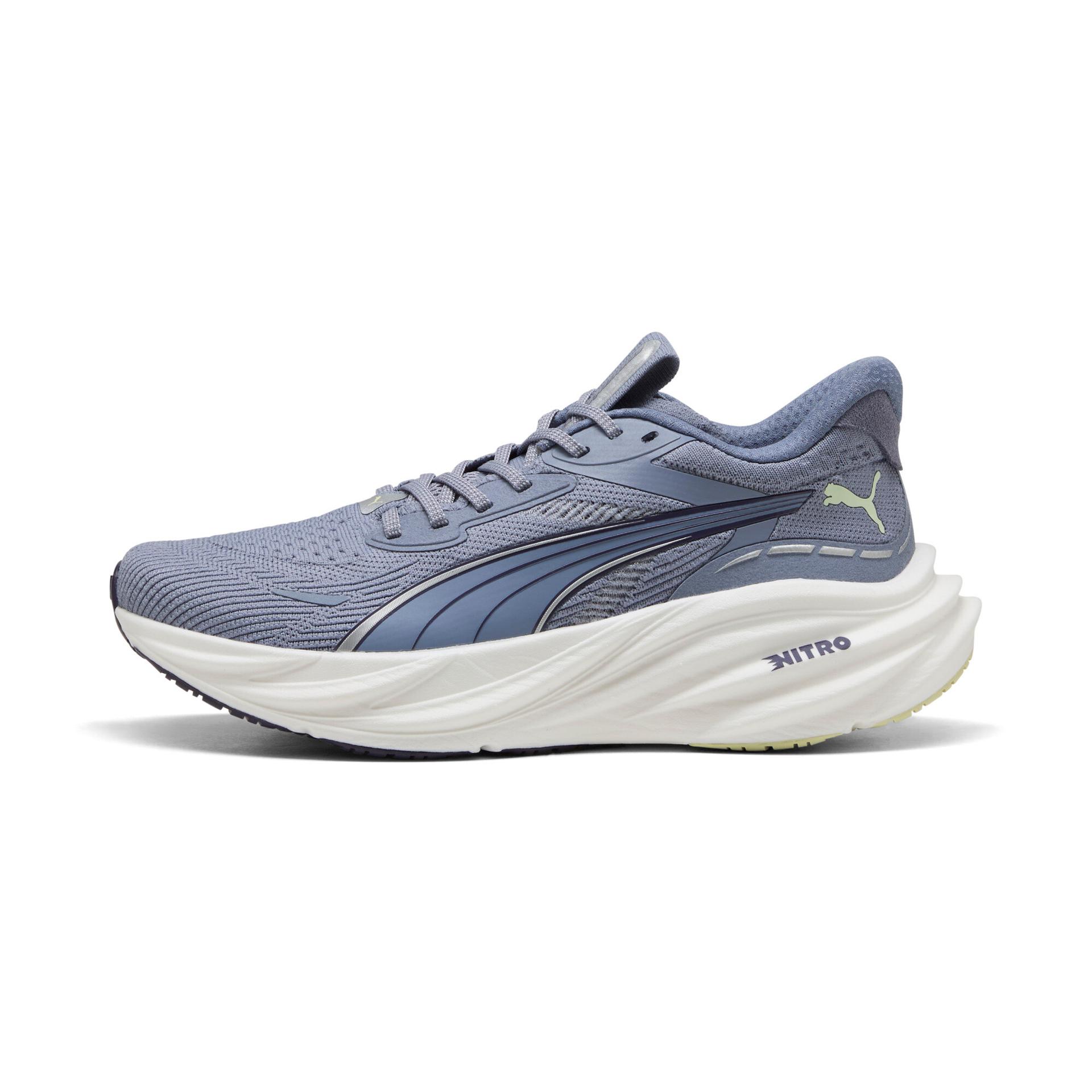 puma magnify nitroâ¢ 3 women's road running shoes in grey, size 6.5