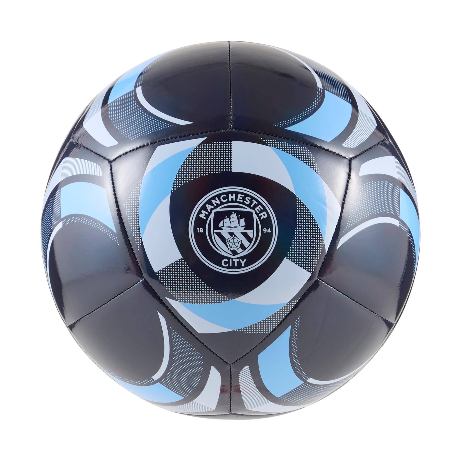 puma manchester city ftblculture soccer ball in blue, size 5
