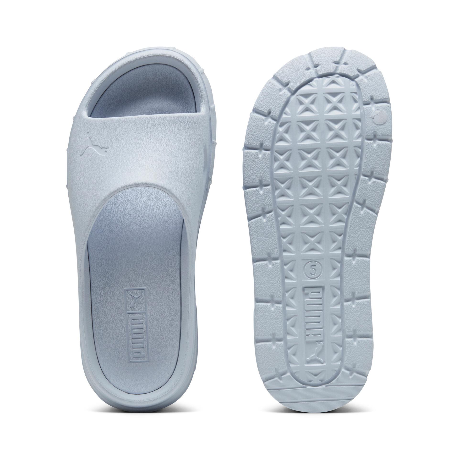 puma mayze stack injex women's sandals in grey, size 5