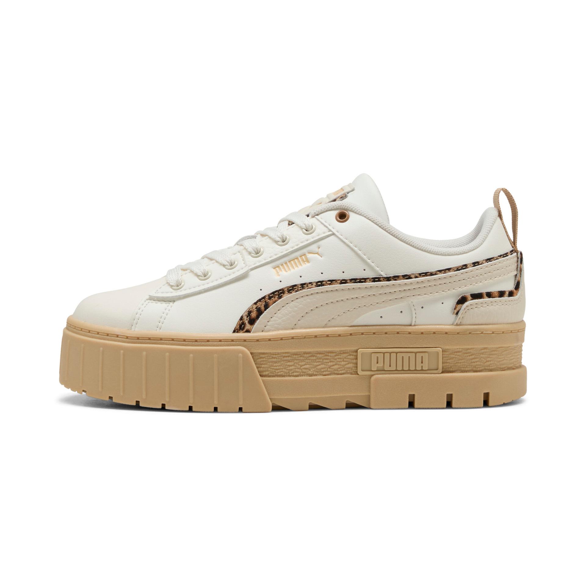 puma mayze ut leo women's sneakers in white, size 8.5