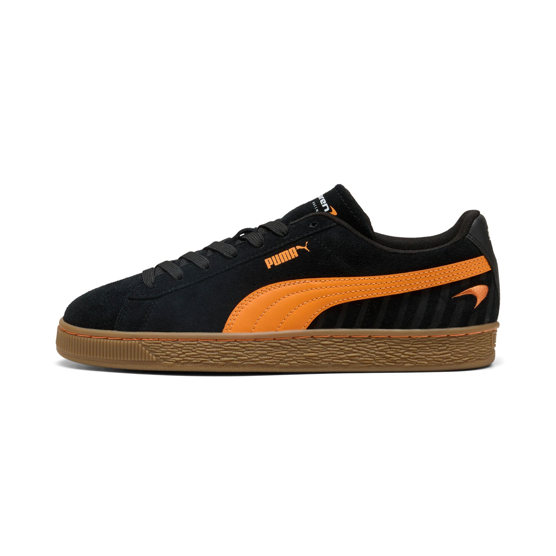 puma mclaren racing suede og sneakers in black, size 7