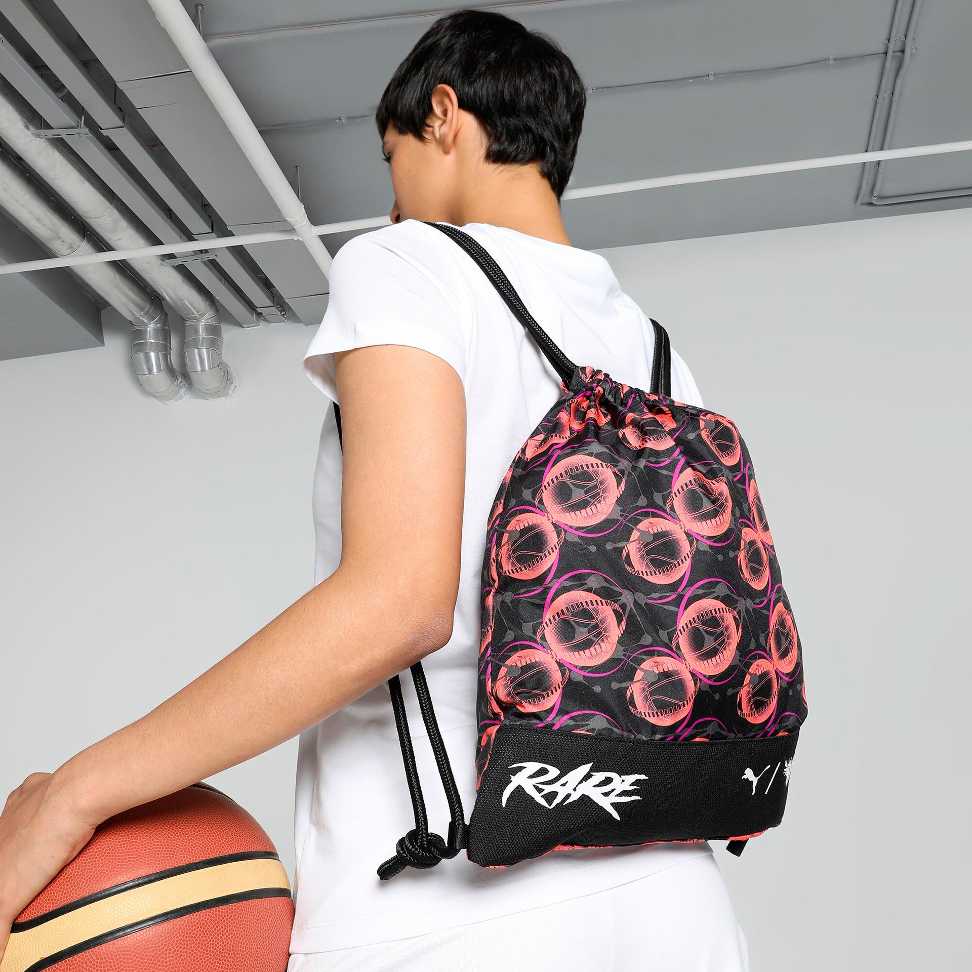 puma melo basketball gym sack in black