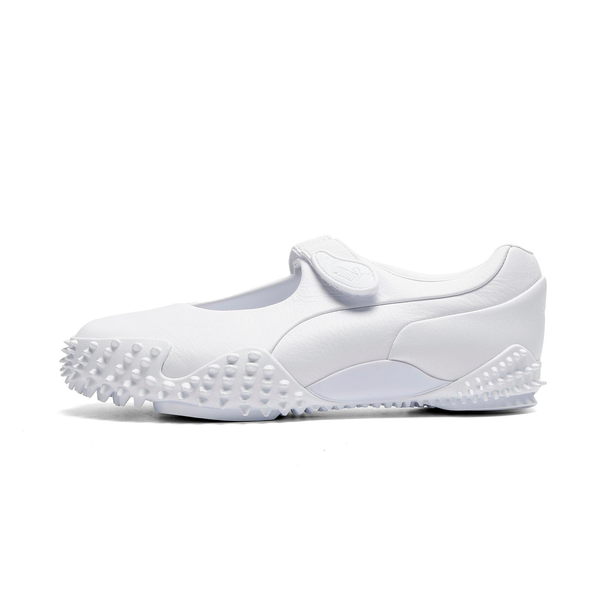 puma mostro fey leather women's sneakers in white, size 10.5