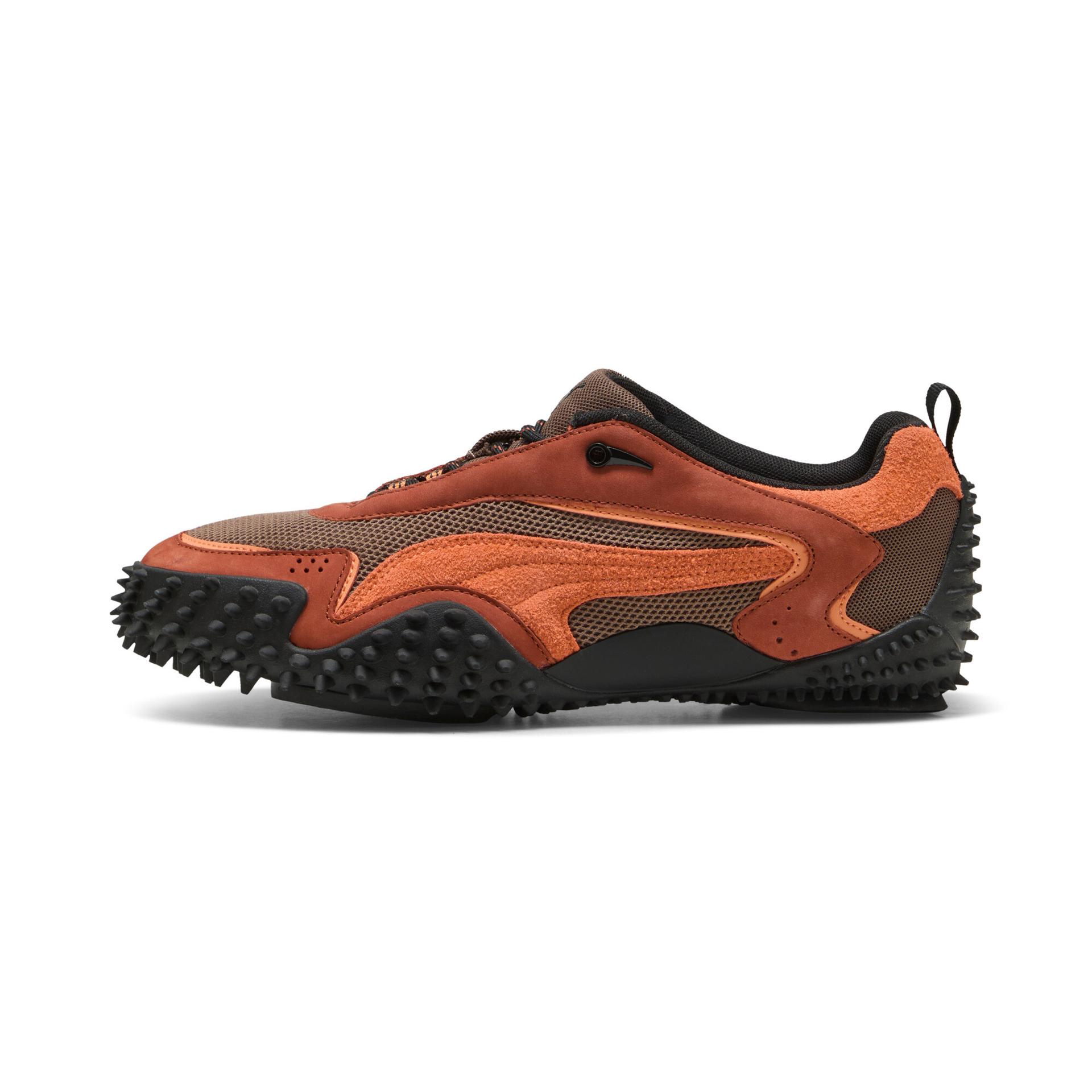 puma mostro xc mesh sneakers in brown, size 10