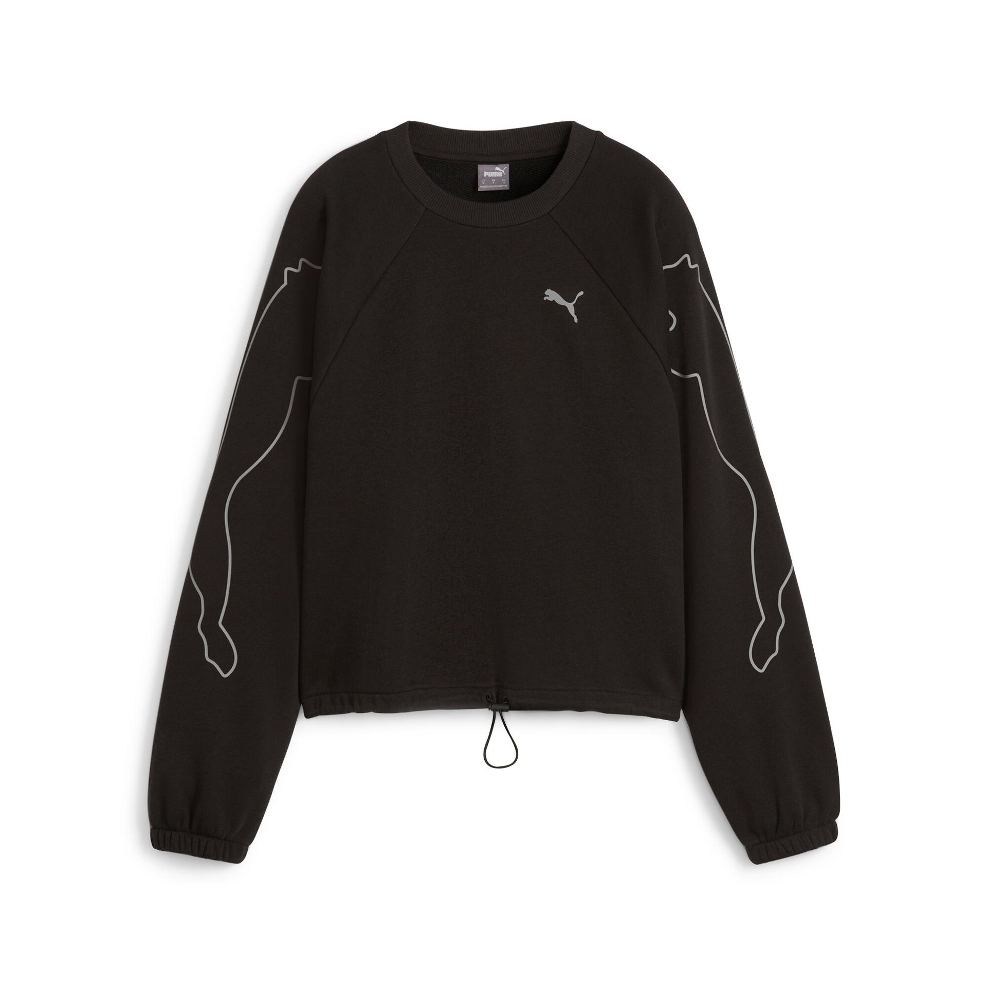 puma motion women's sweatshirt in black, size xl