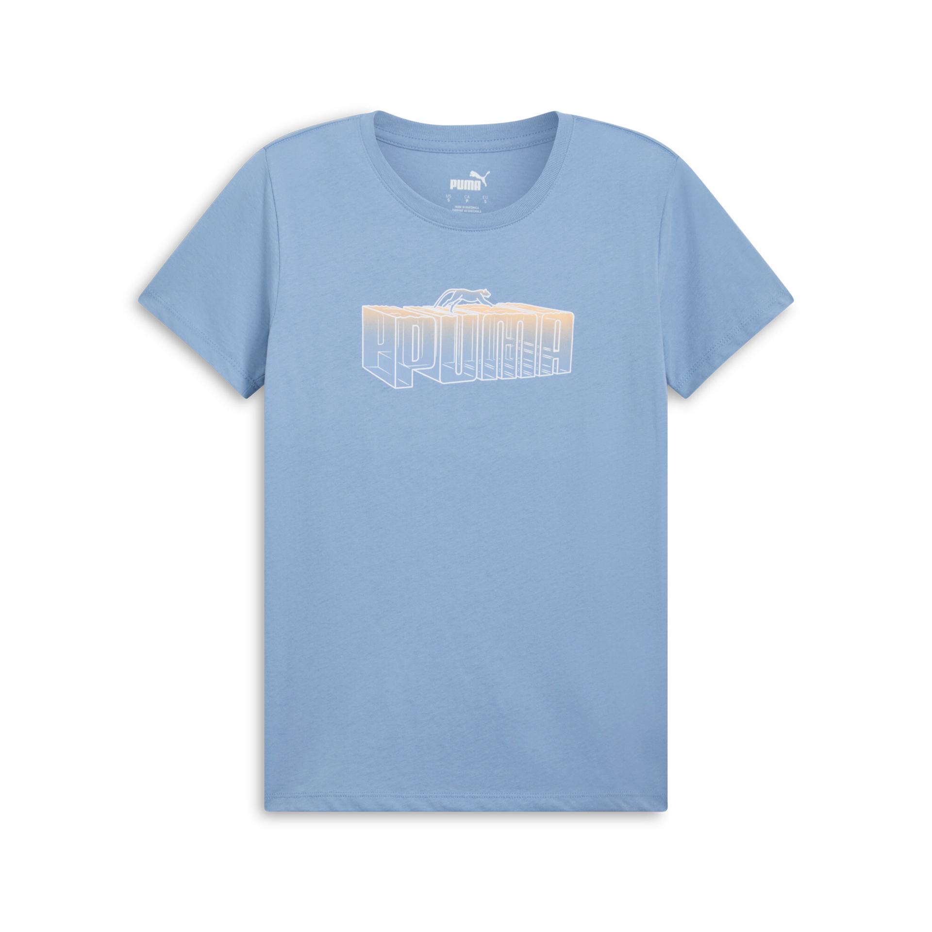 puma novelty fade out women's t-shirt in blue, size m