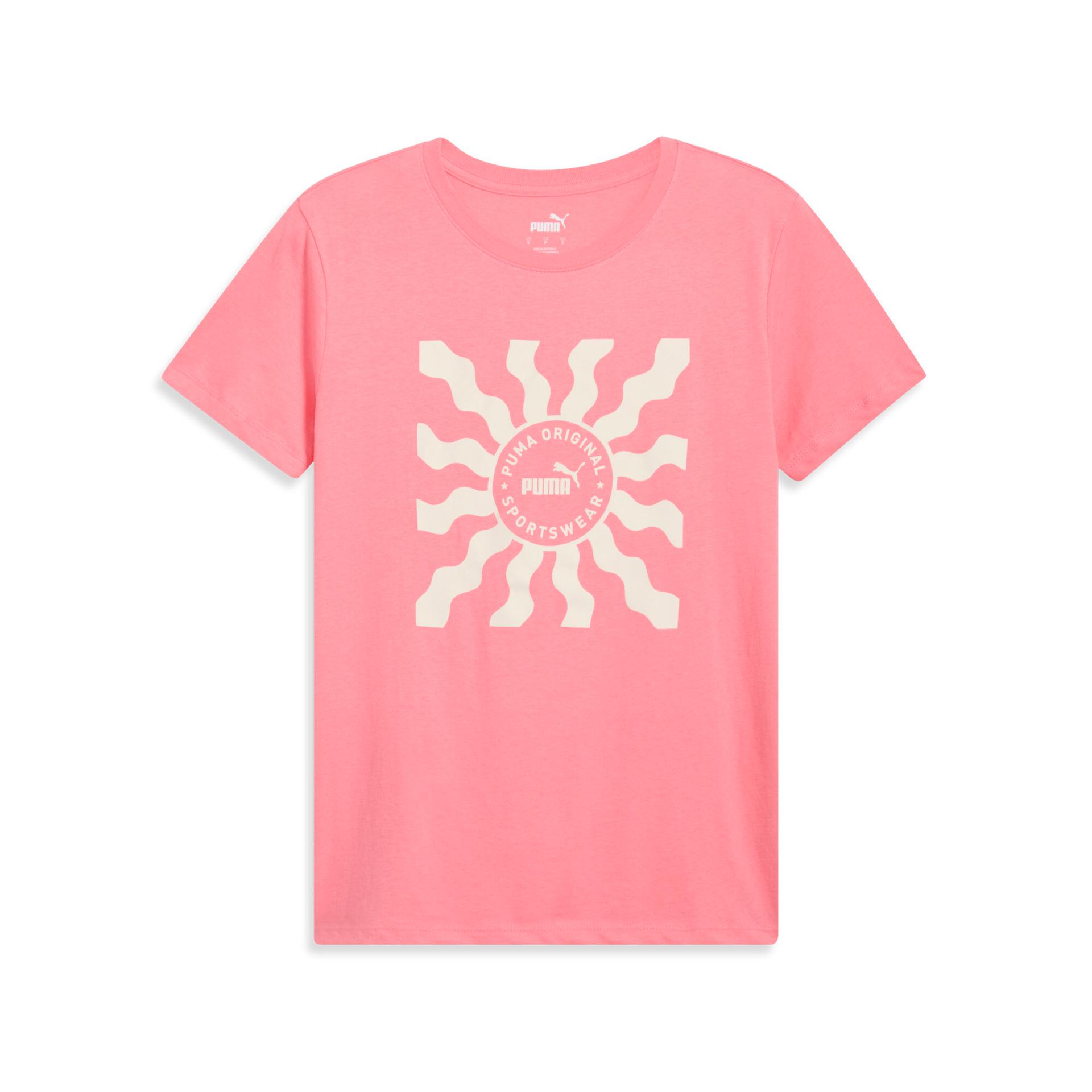 puma novelty sun women's t-shirt in pink, size s