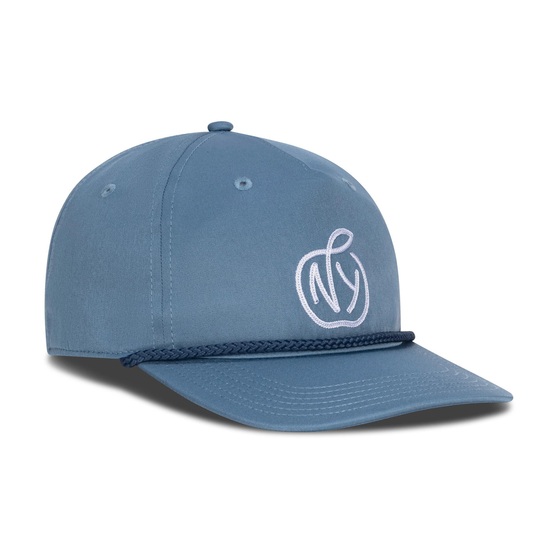 puma nyc flat brim hat in blue