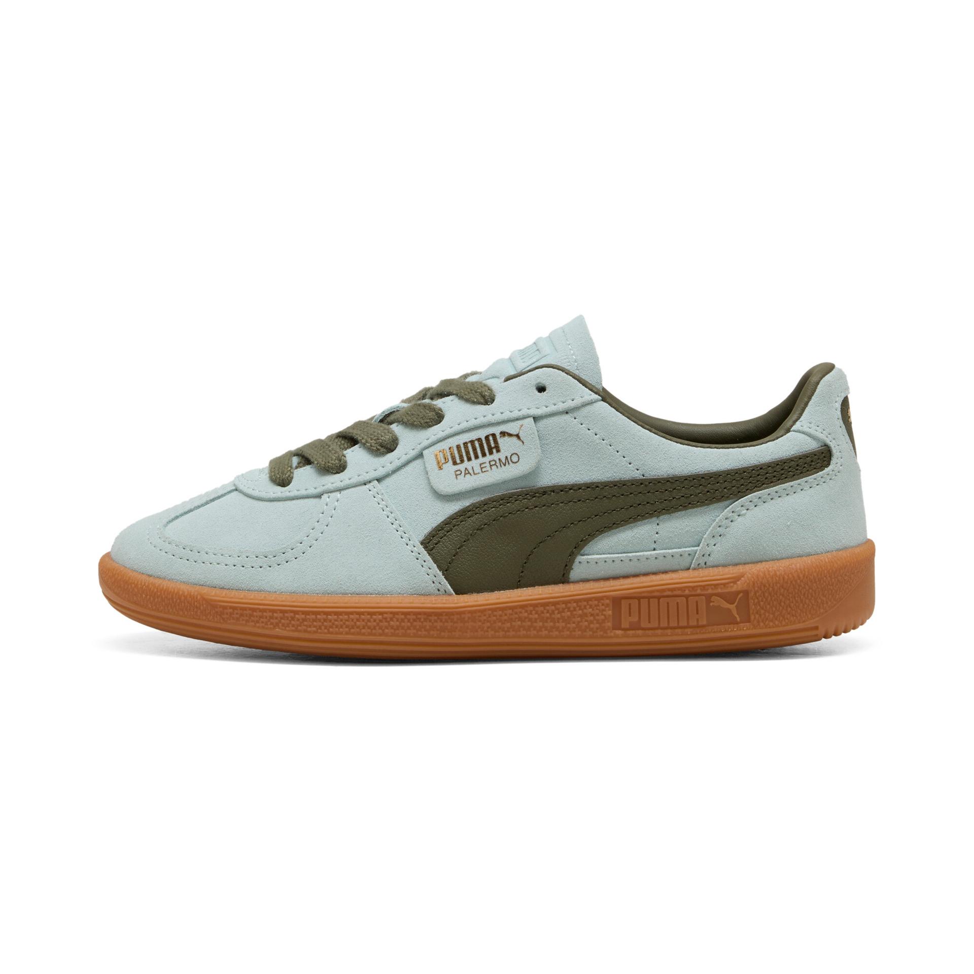 puma palermo women's sneakers in blue, size 9.5