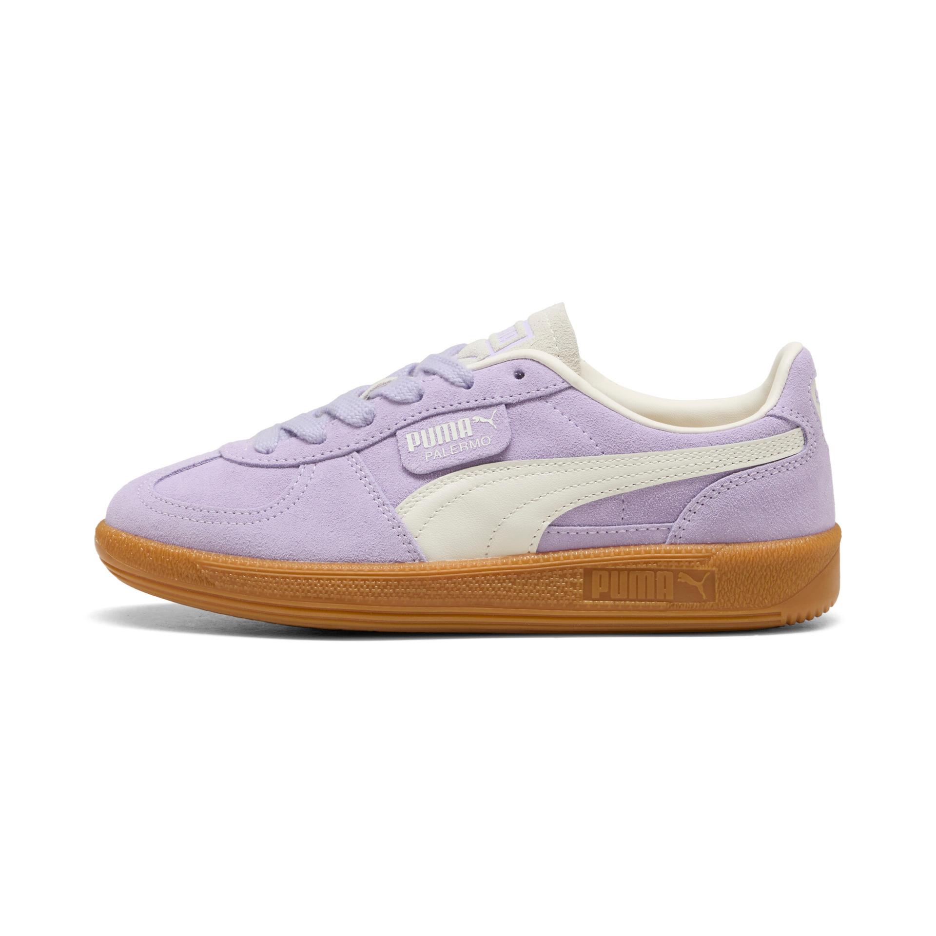 puma palermo women's sneakers in purple, size 5.5
