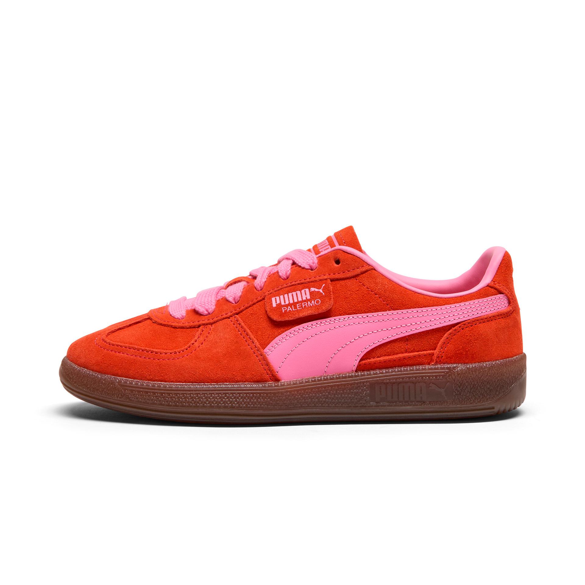 puma palermo women's sneakers in red, size 7.5