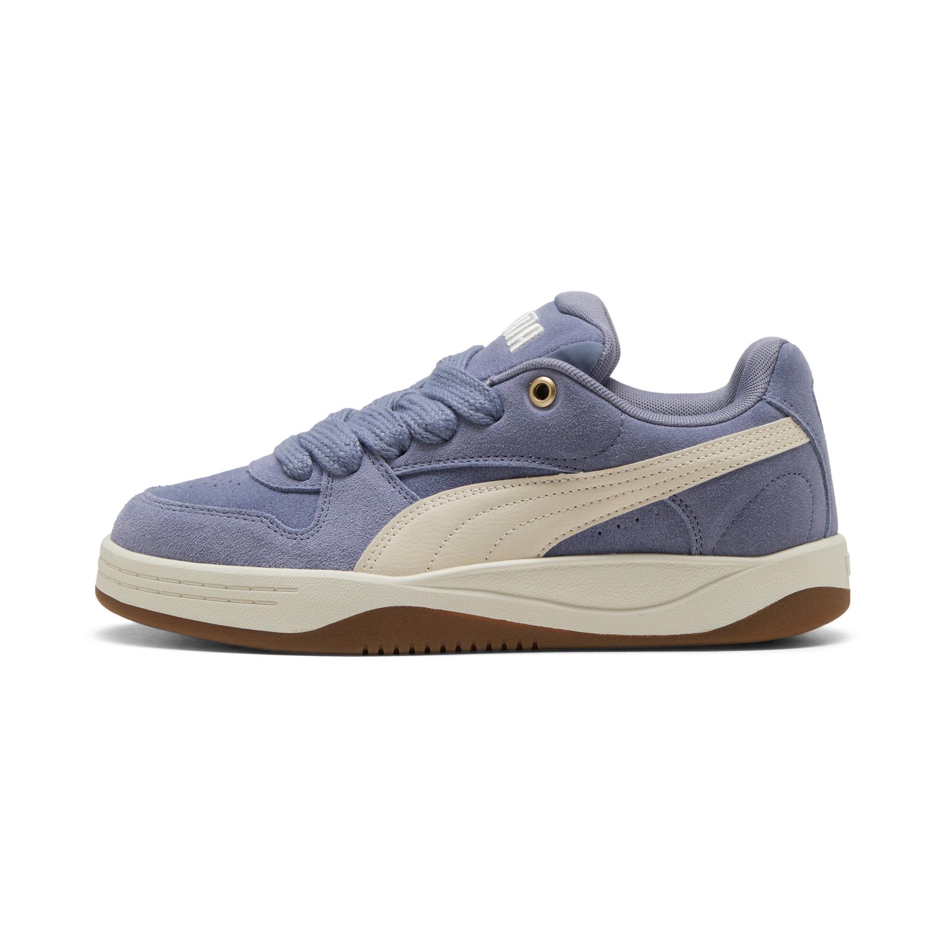 puma park luna suede women's sneakers in grey, size 7