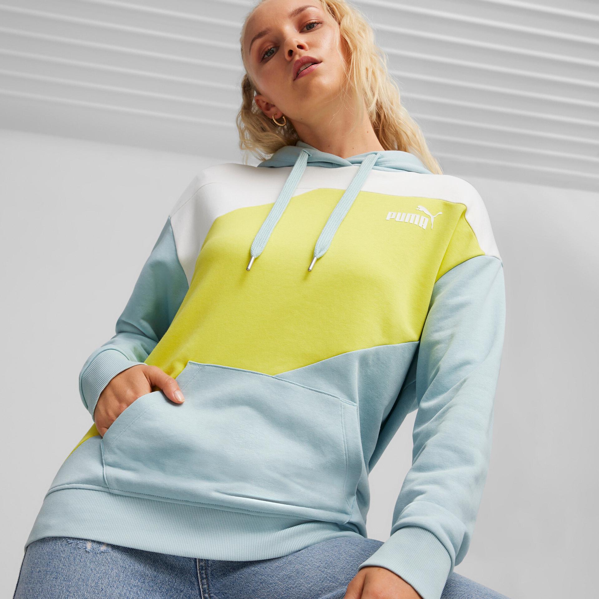 puma power women's hoodie in blue, size xl