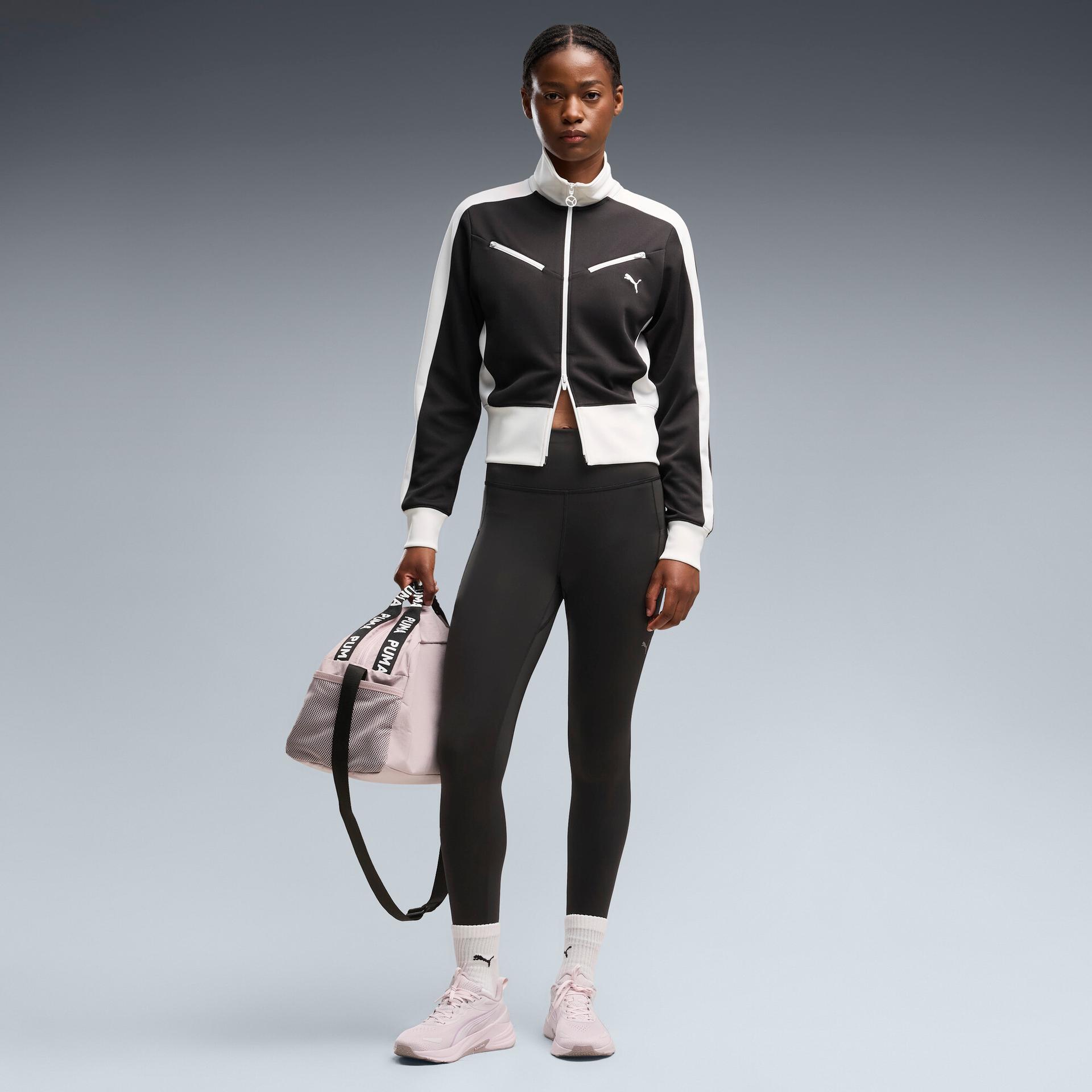 puma pwrmode women's 7/8 training tights in black, size l