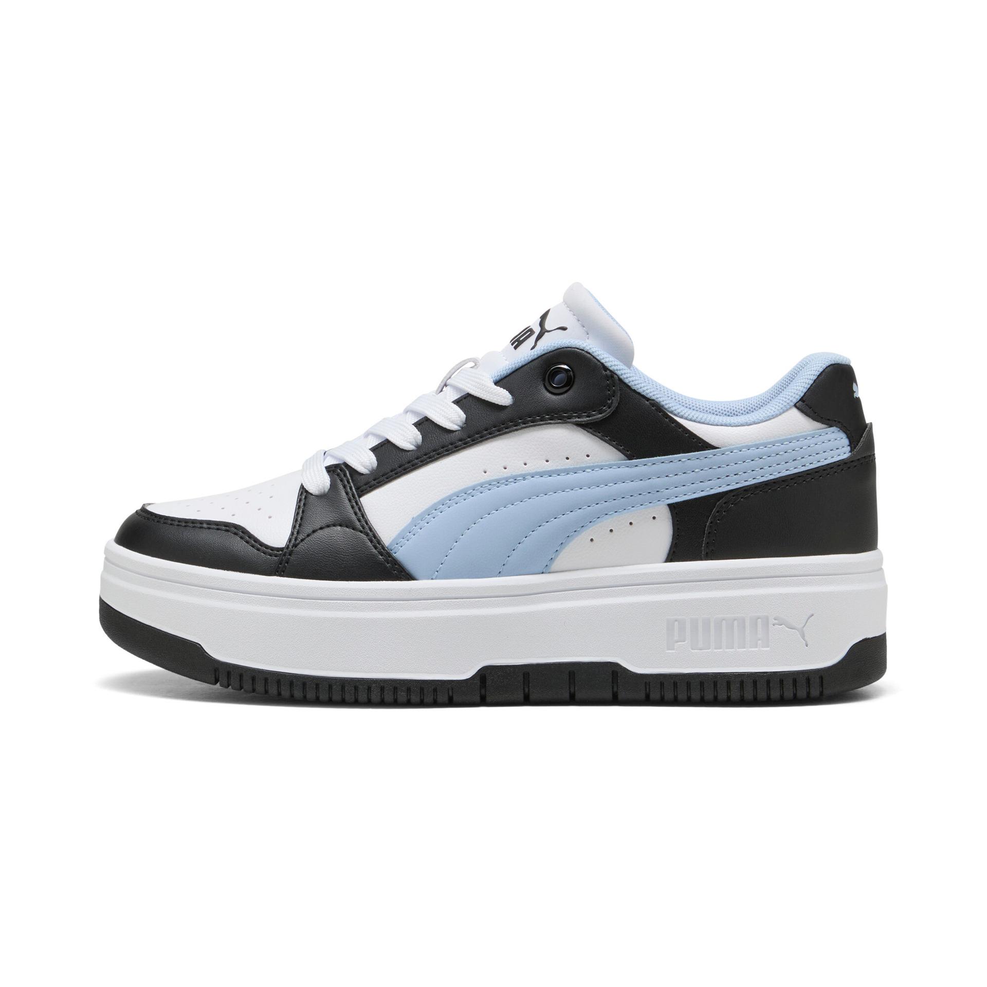 puma rebound femme low women's sneakers in white, size 7