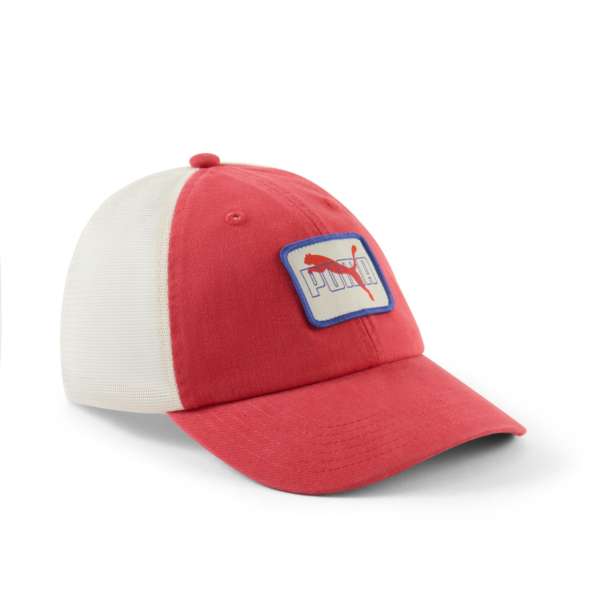 puma retro trucker cap in red