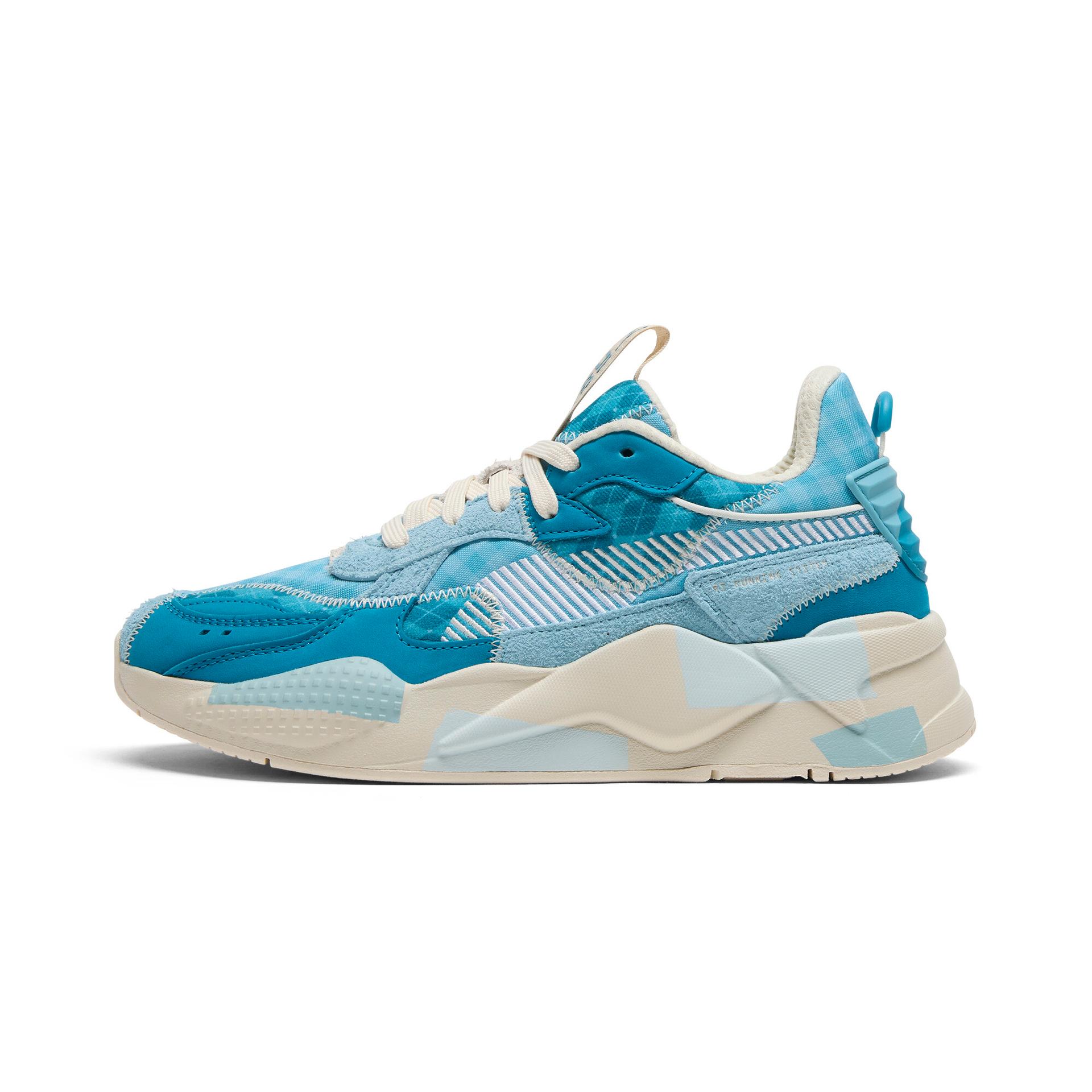 puma rs-x hyper prep rain sneakers in blue, size 7