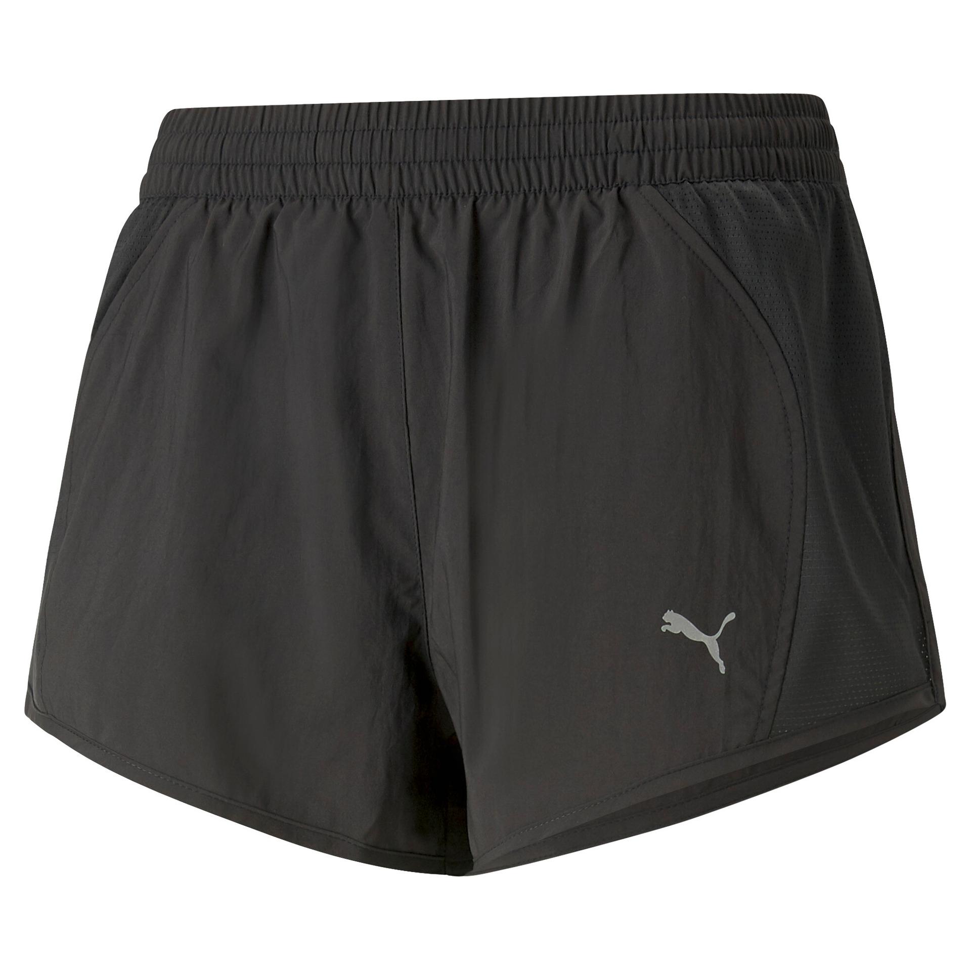 puma run favorite velocity 3" women's running shorts in black, size s
