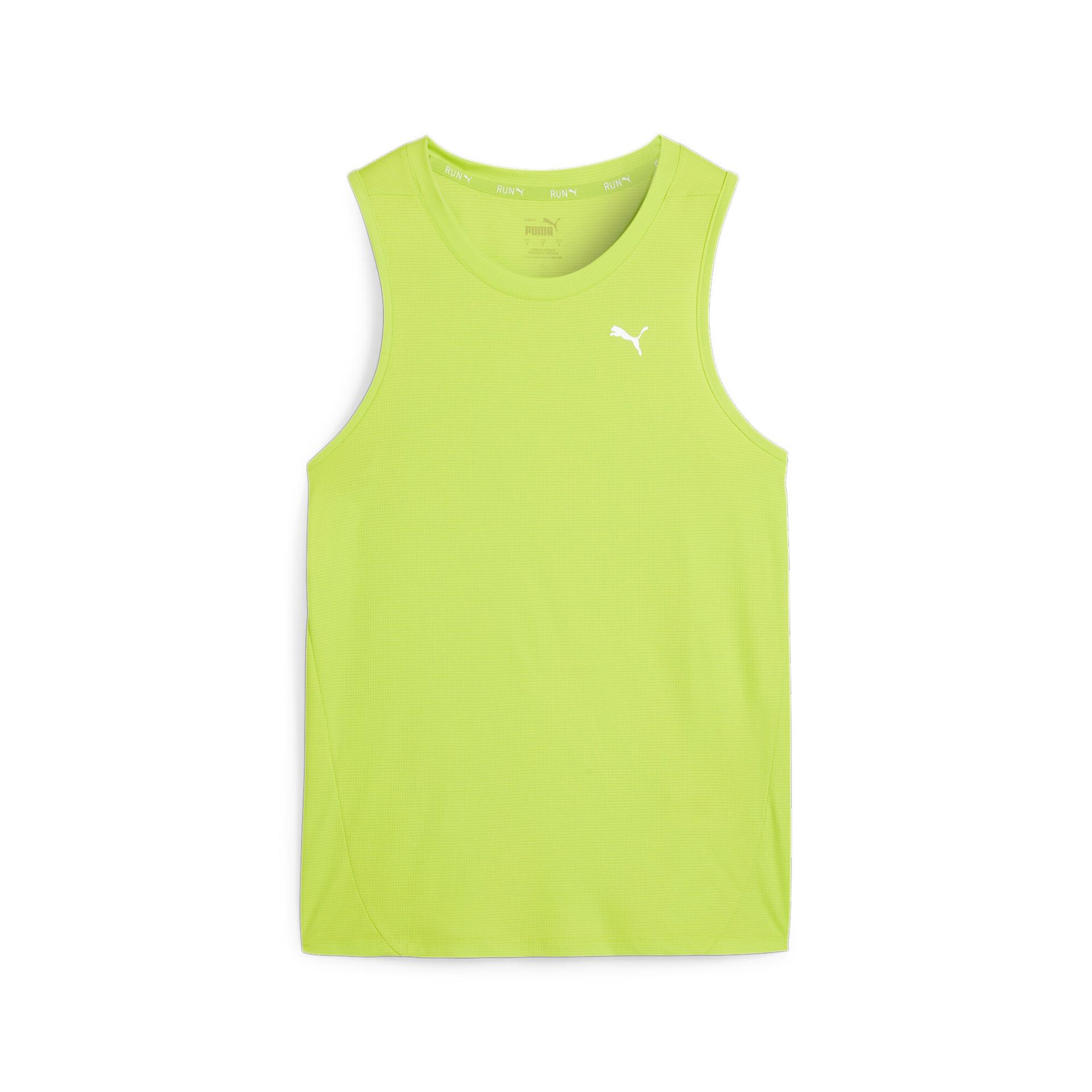 puma run favourite women's running tank top in green, size xl