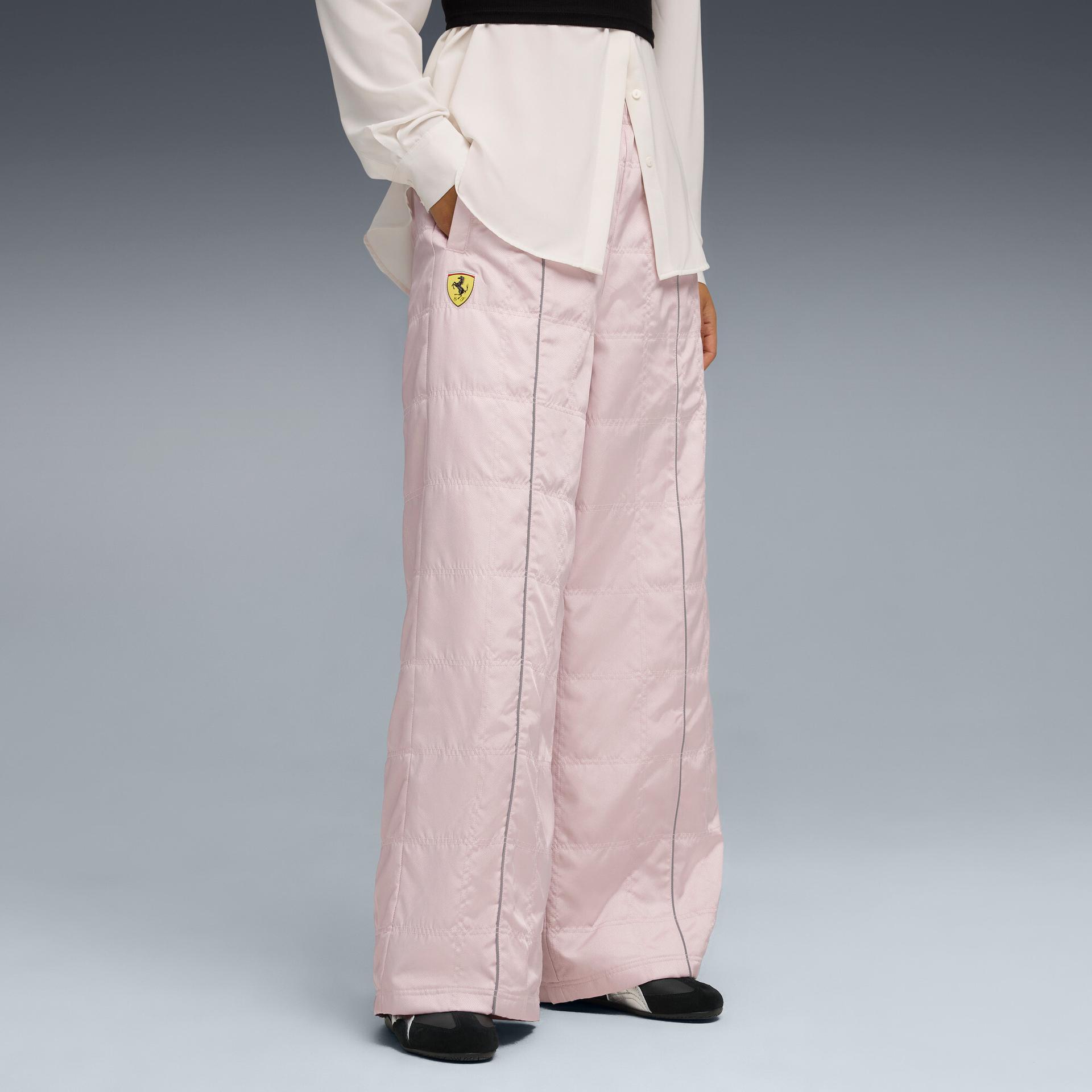 puma scuderia ferrari premium women's pants in pink, size s