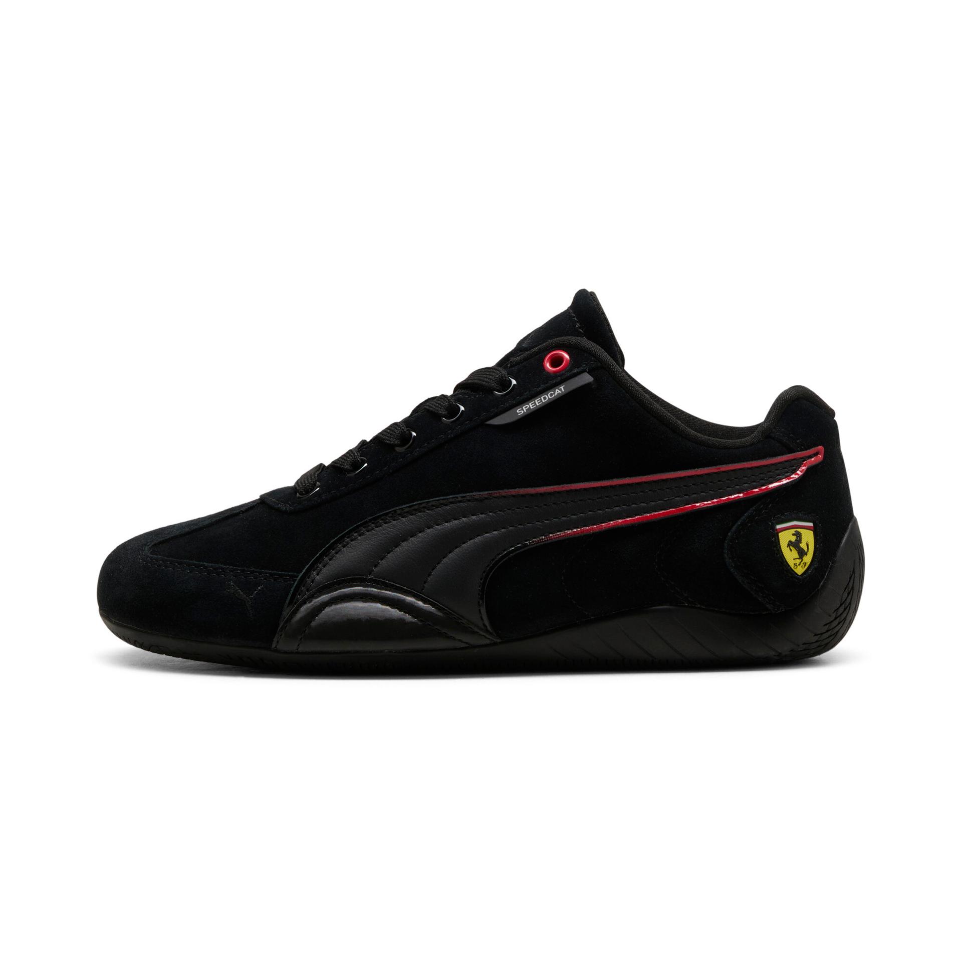puma scuderia ferrari speedcat women's sneakers in black, size 10.5